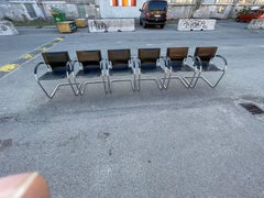 Ensemble de 6 belles chaises cantilever vintage, 1970's Italie
