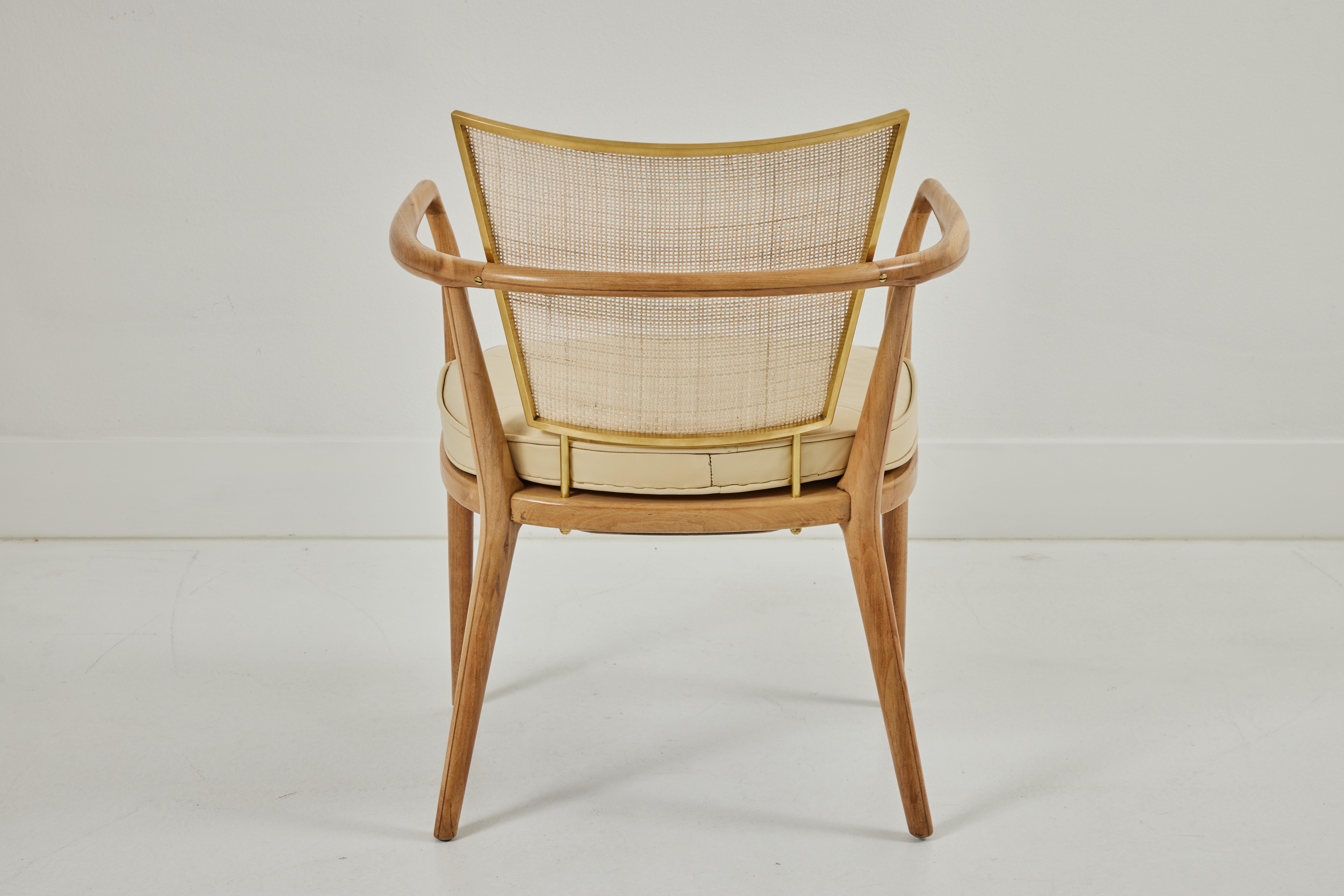 Mid-20th Century Set of 6 Bleached Walnut Dining Chairs by Bert England for Johnson Furniture
