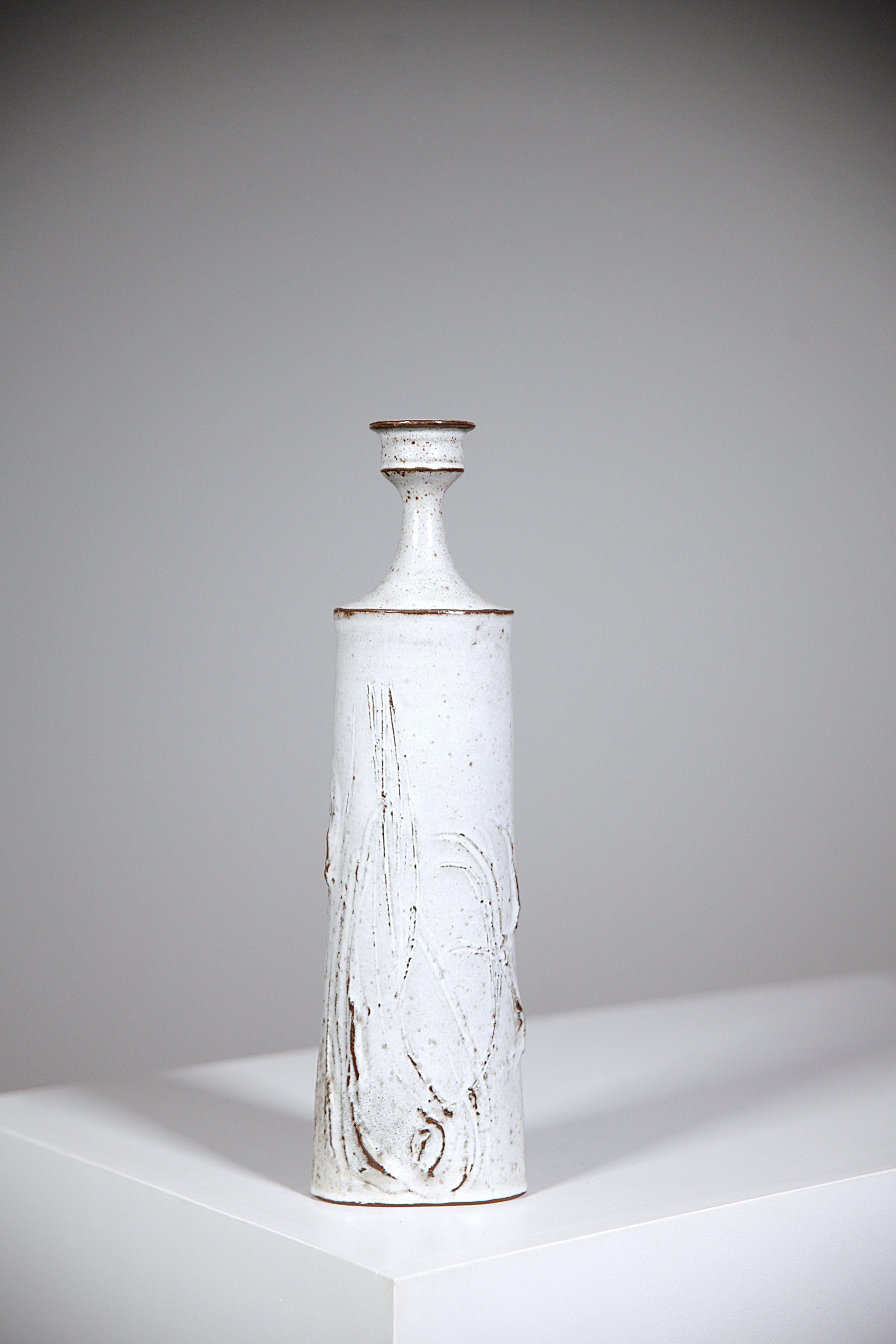 Francese Set di 6 bottiglie in ceramica di Roger Collet Vallauris Francia anni '70 in vendita