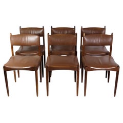 Vintage Set of 6 Chairs Made Of Solid Rosewood From 1960s