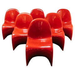 Set of 6 Classic Panton Chairs