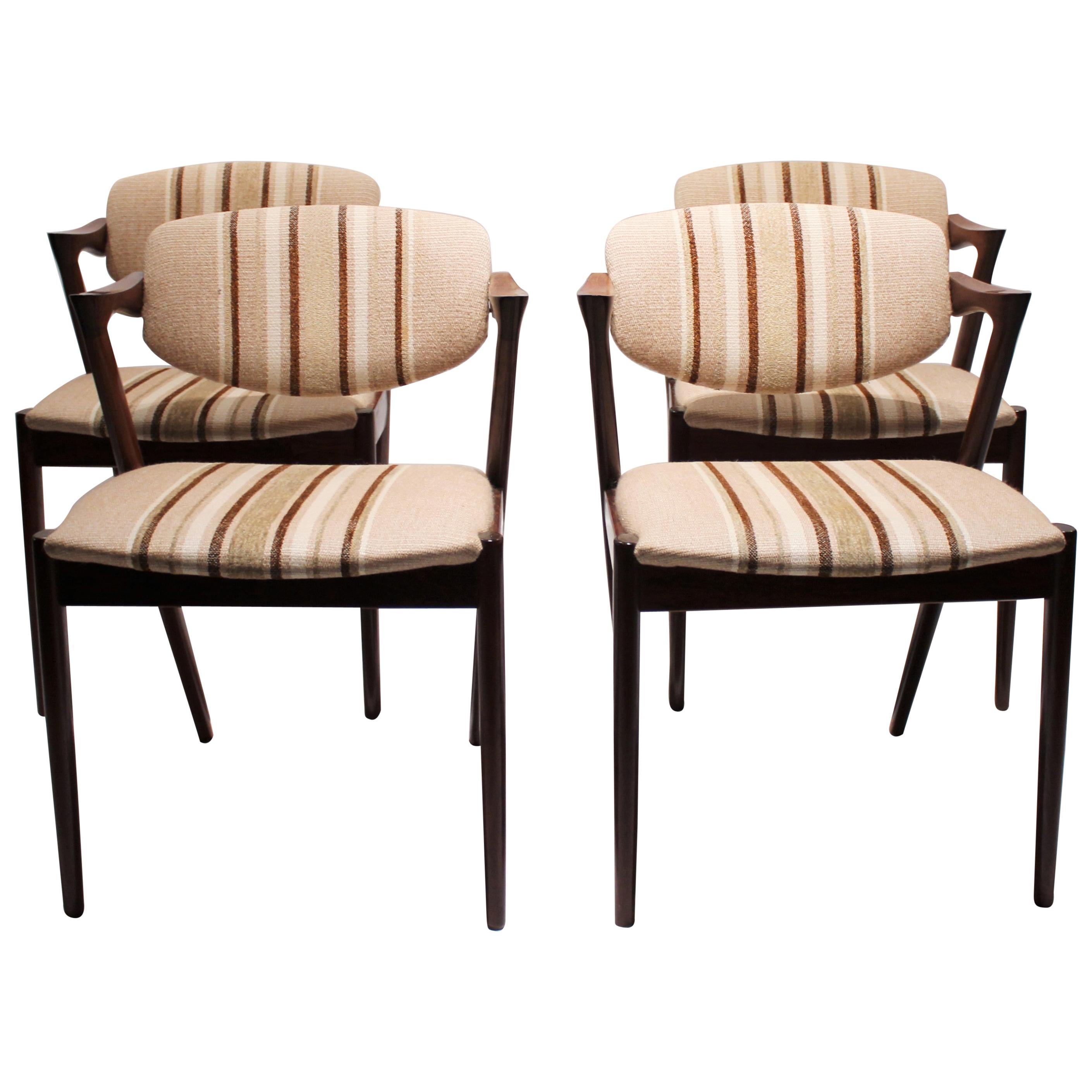Set of 6 Dining Chairs, Model 42, by Kai Kristiansen and Schou Andersen, 1960s