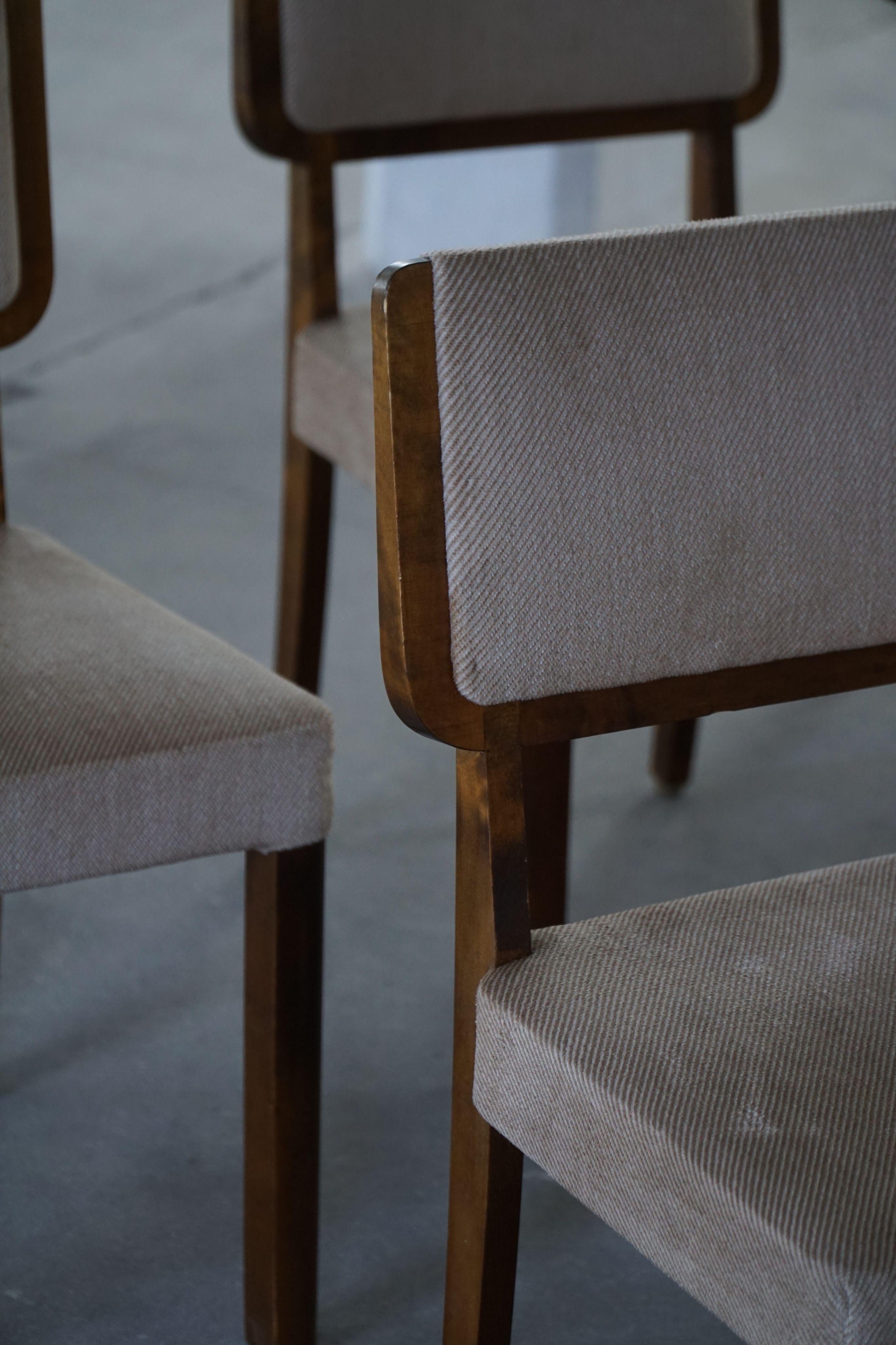 Set di 6 sedie finlandesi di metà secolo nello stile di Alvar Aalto, anni '50 in vendita 8