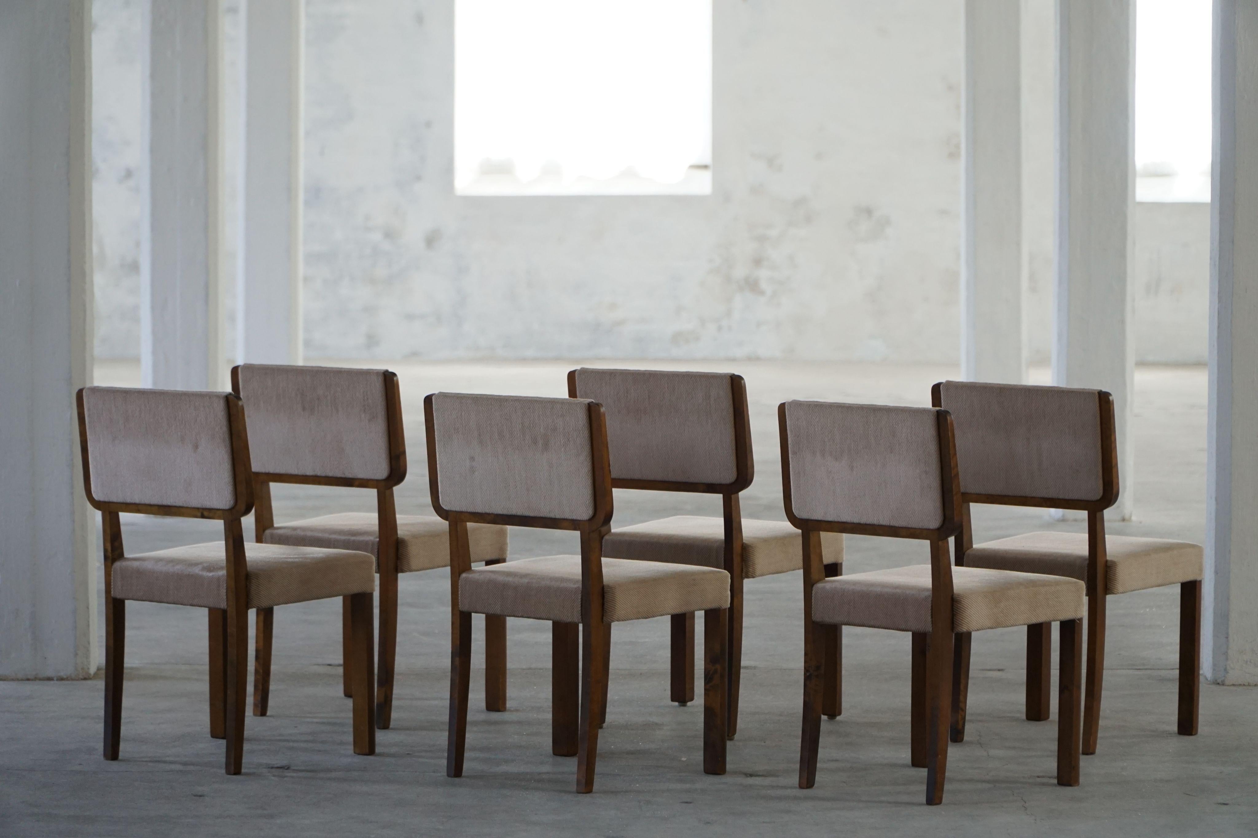 Set di 6 sedie finlandesi di metà secolo nello stile di Alvar Aalto, anni '50 in vendita 11