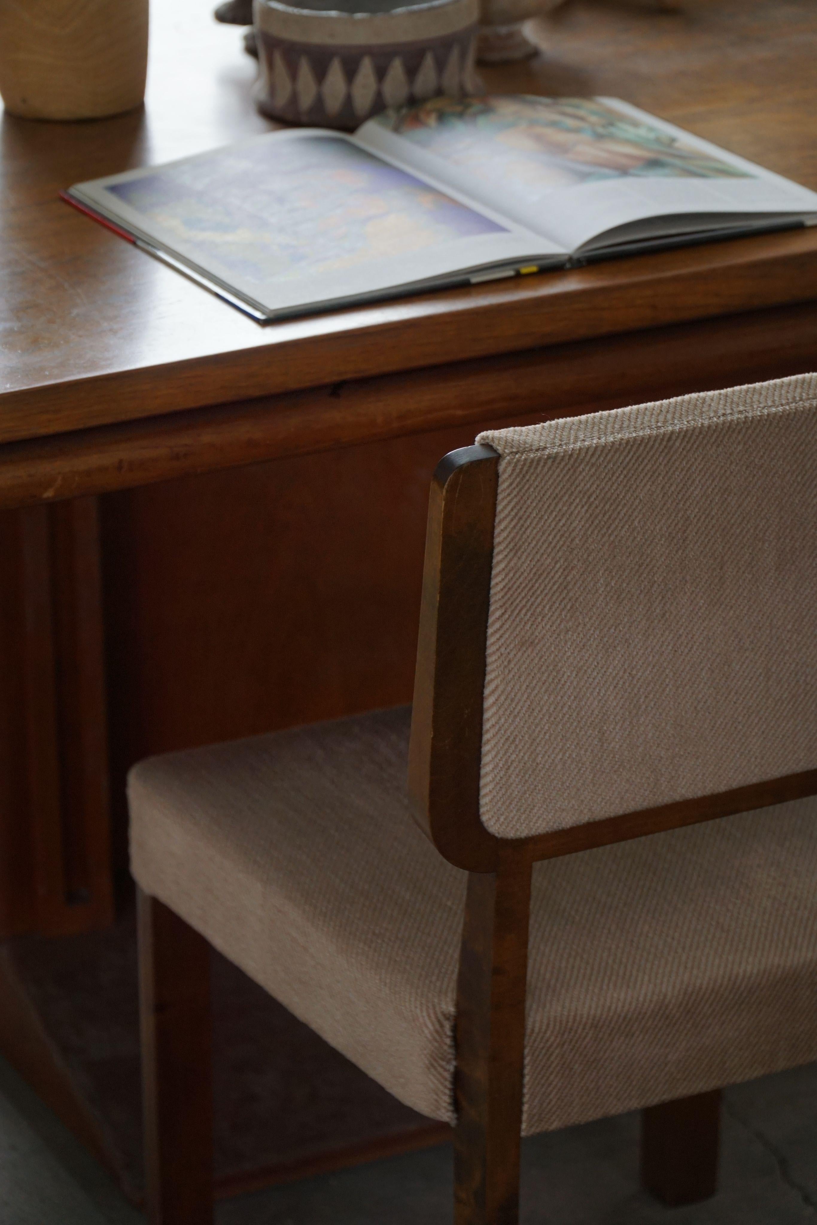 Tessile Set di 6 sedie finlandesi di metà secolo nello stile di Alvar Aalto, anni '50 in vendita