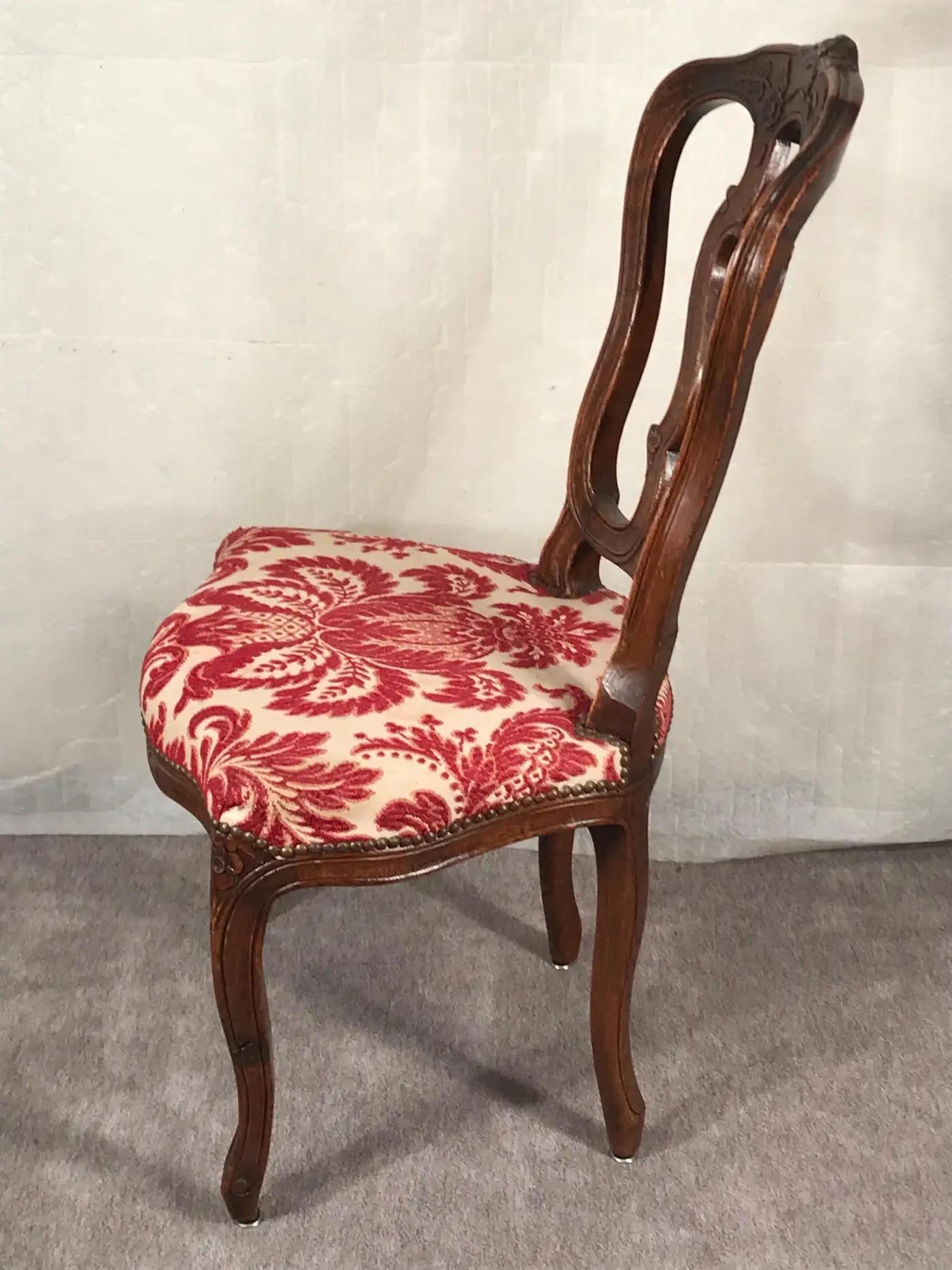 Mid-18th Century A set of 6 French Baroque Chairs, 18th century For Sale
