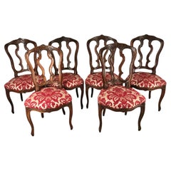 A set of 6 French Baroque Chairs, 18th century
