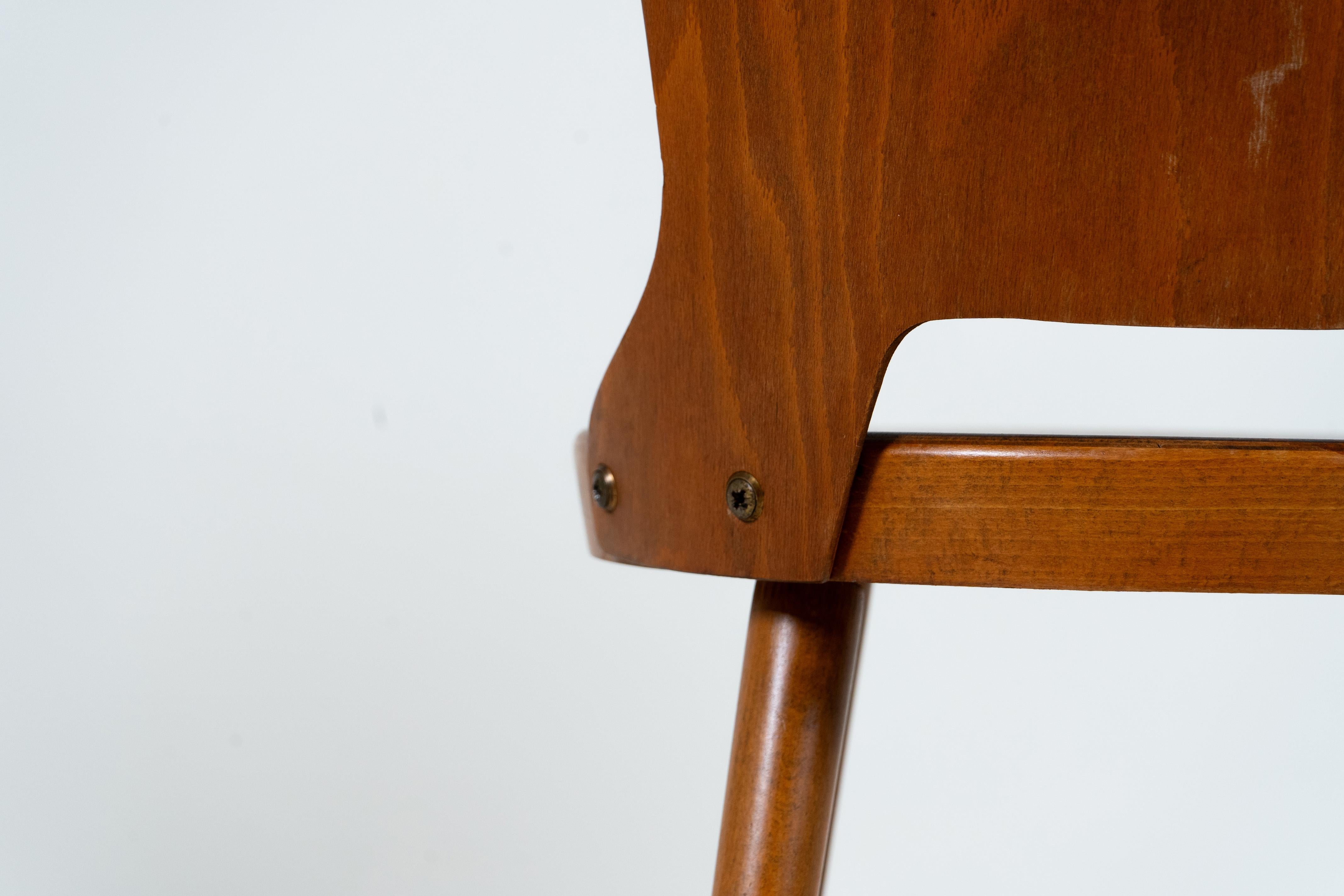 A Set of 6 French Bistro Chairs, c.1970 5