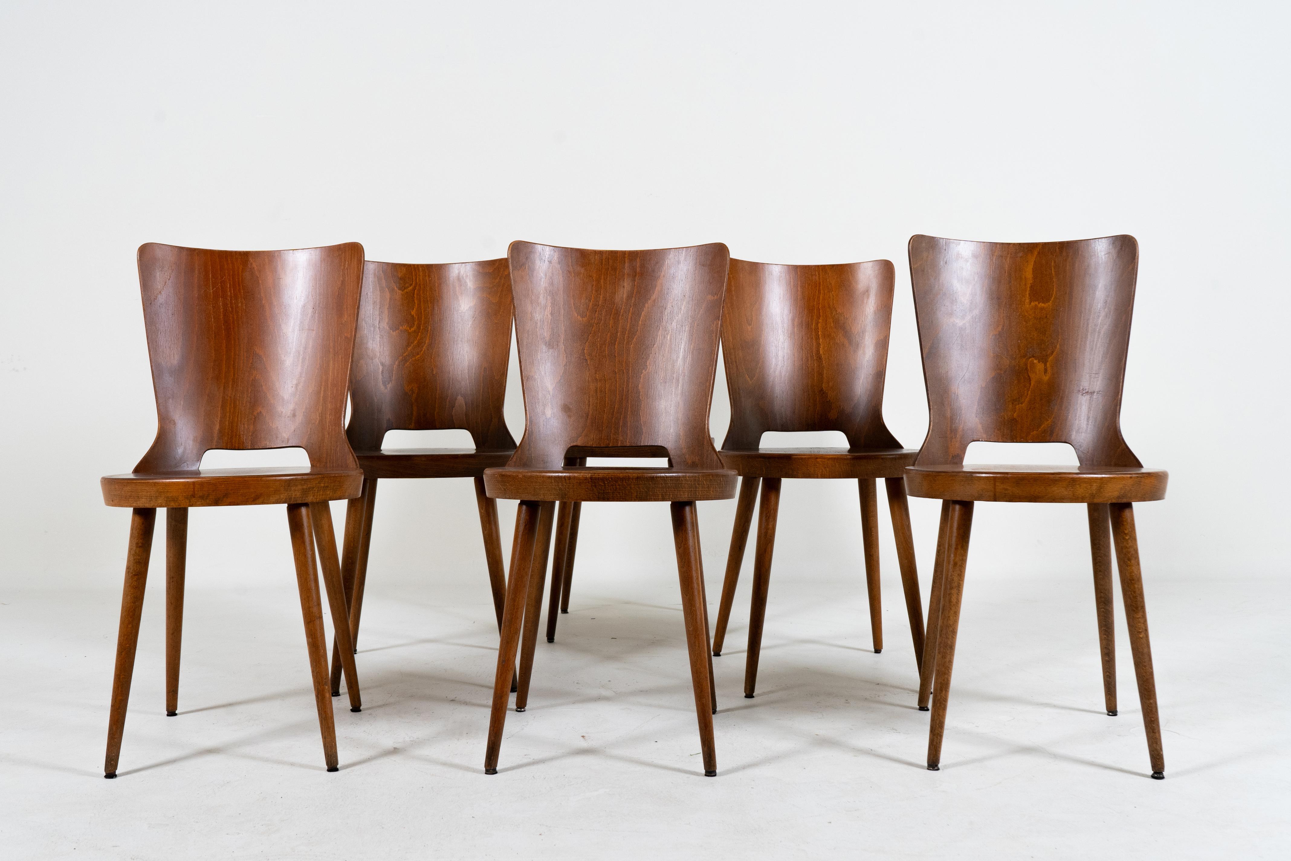 A Set of 6 French Bistro Chairs, c.1970 For Sale 7