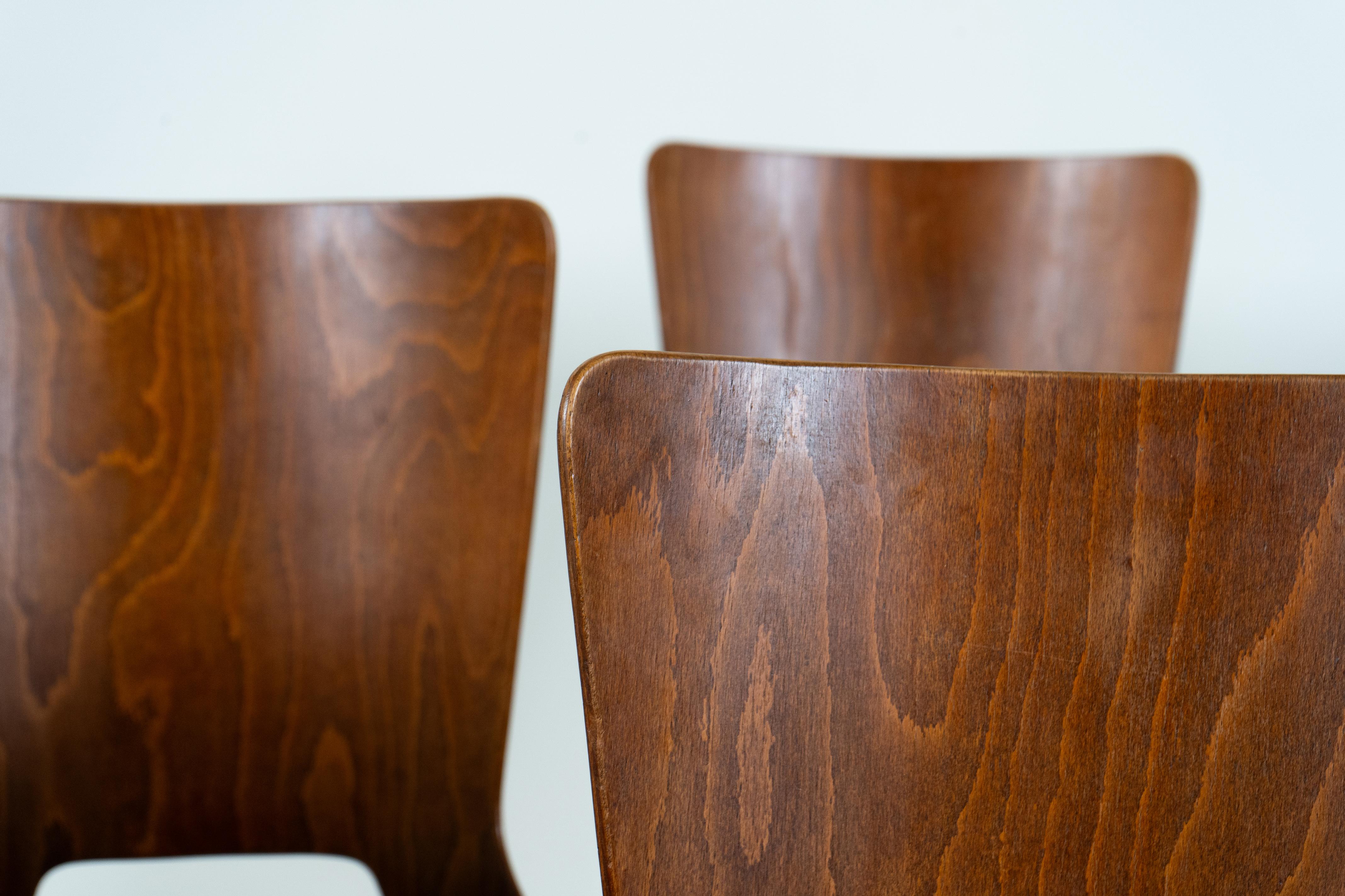 A Set of 6 French Bistro Chairs, c.1970 2