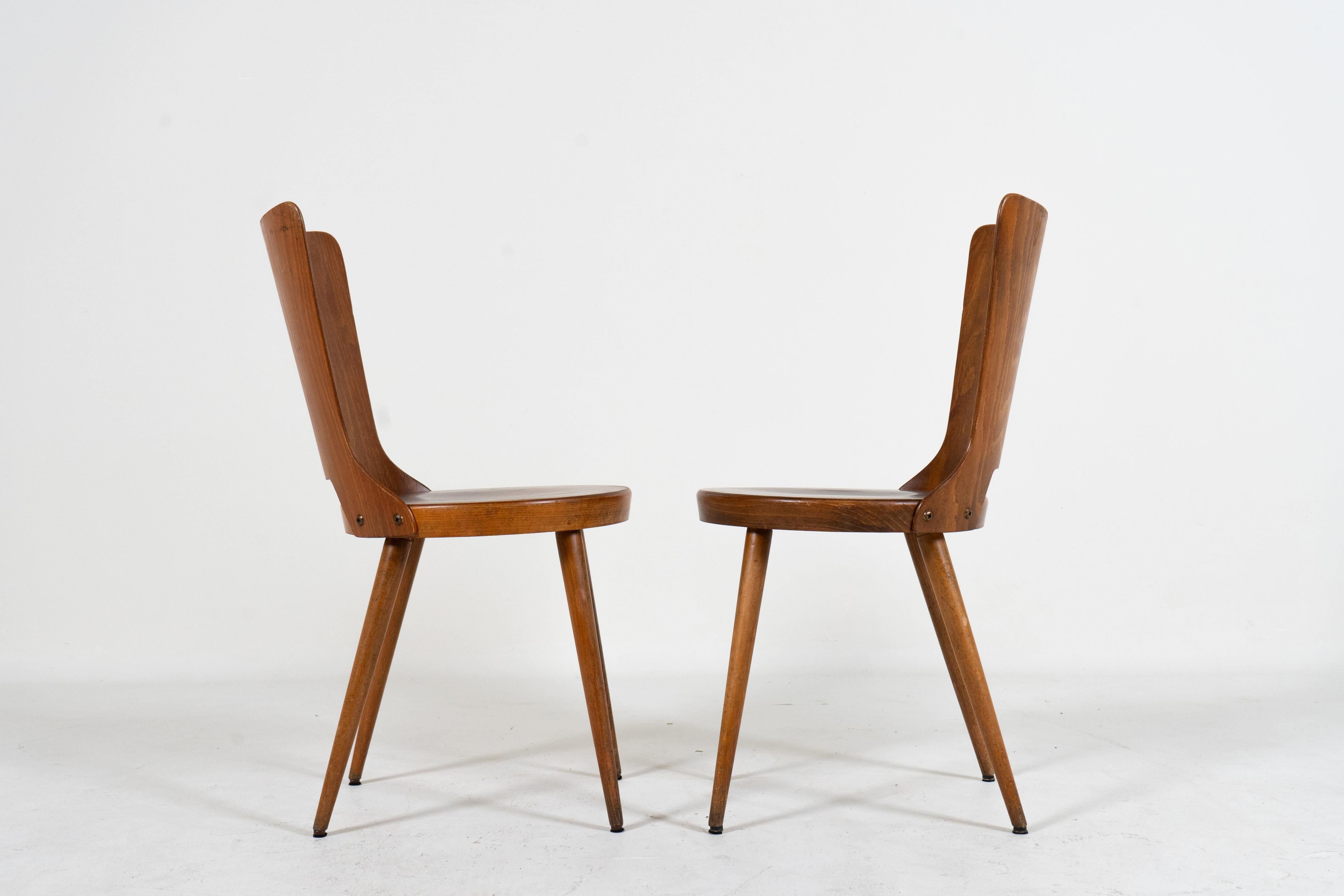 A Set of 6 French Bistro Chairs, c.1970 For Sale 3