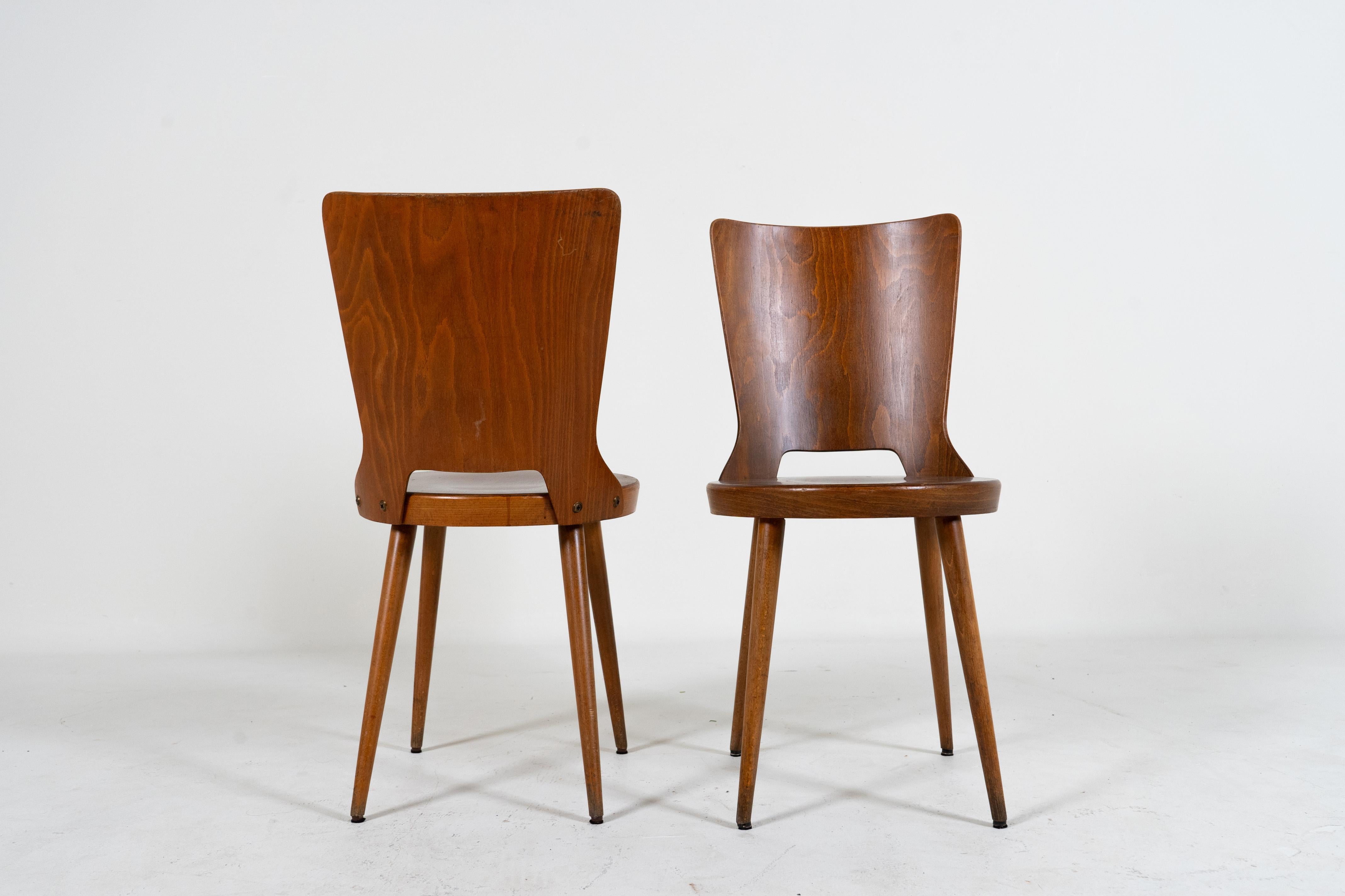 A Set of 6 French Bistro Chairs, c.1970 For Sale 4