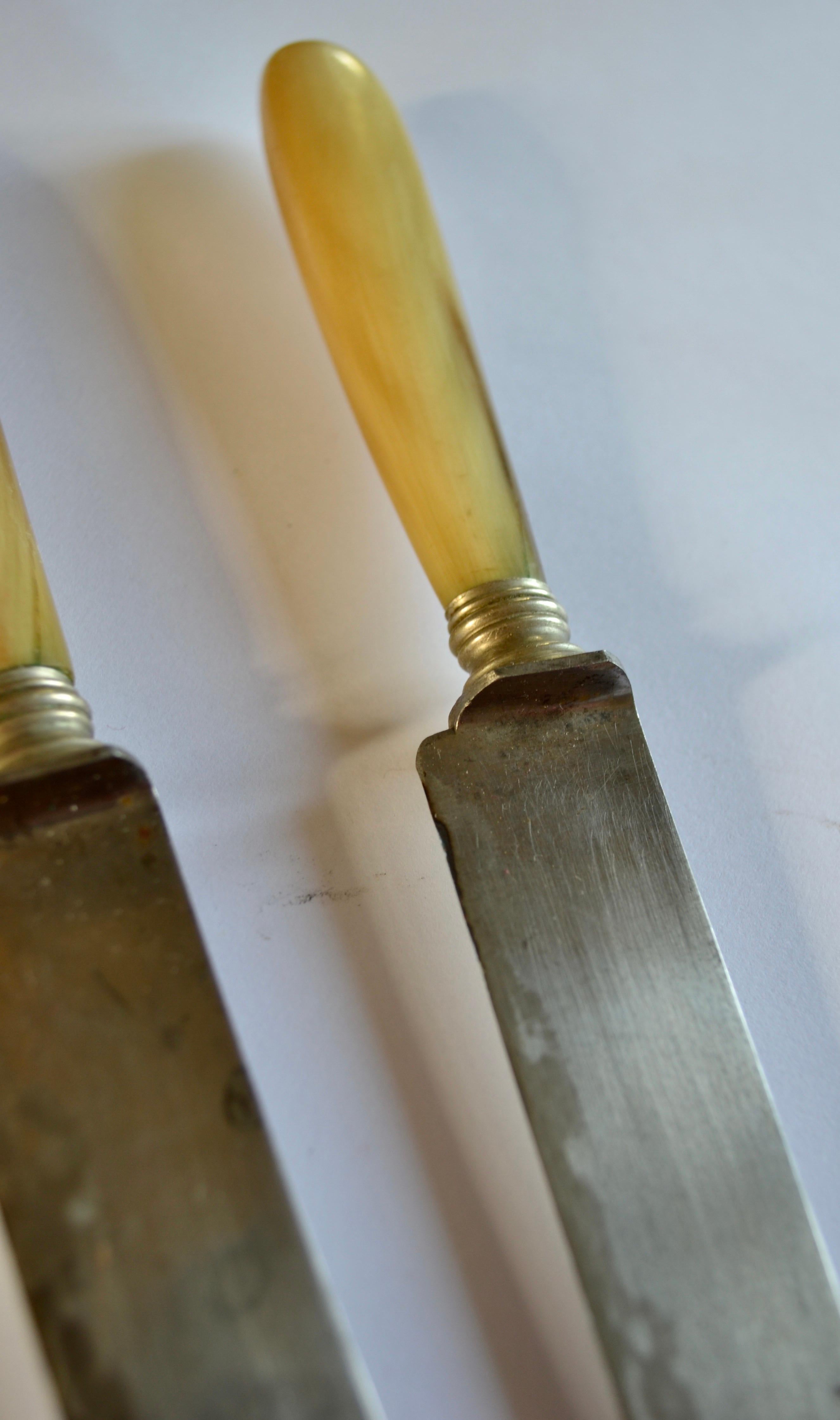 Mid-Century moderno Un set di 6 coltelli francesi della metà del XX secolo. in vendita