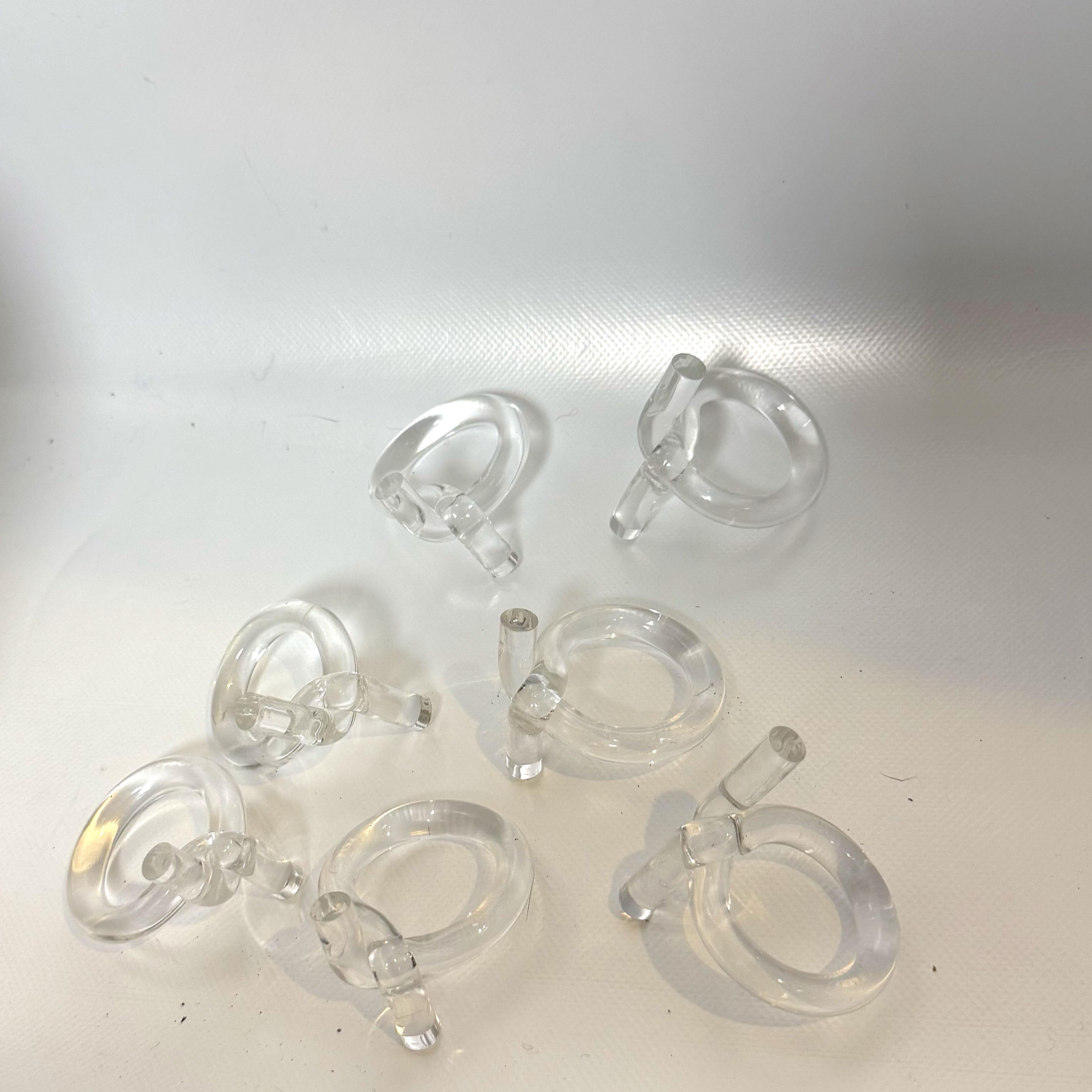 Juego de 6 servilleteros de lucita Georg Jensen Escandinavo moderno en venta