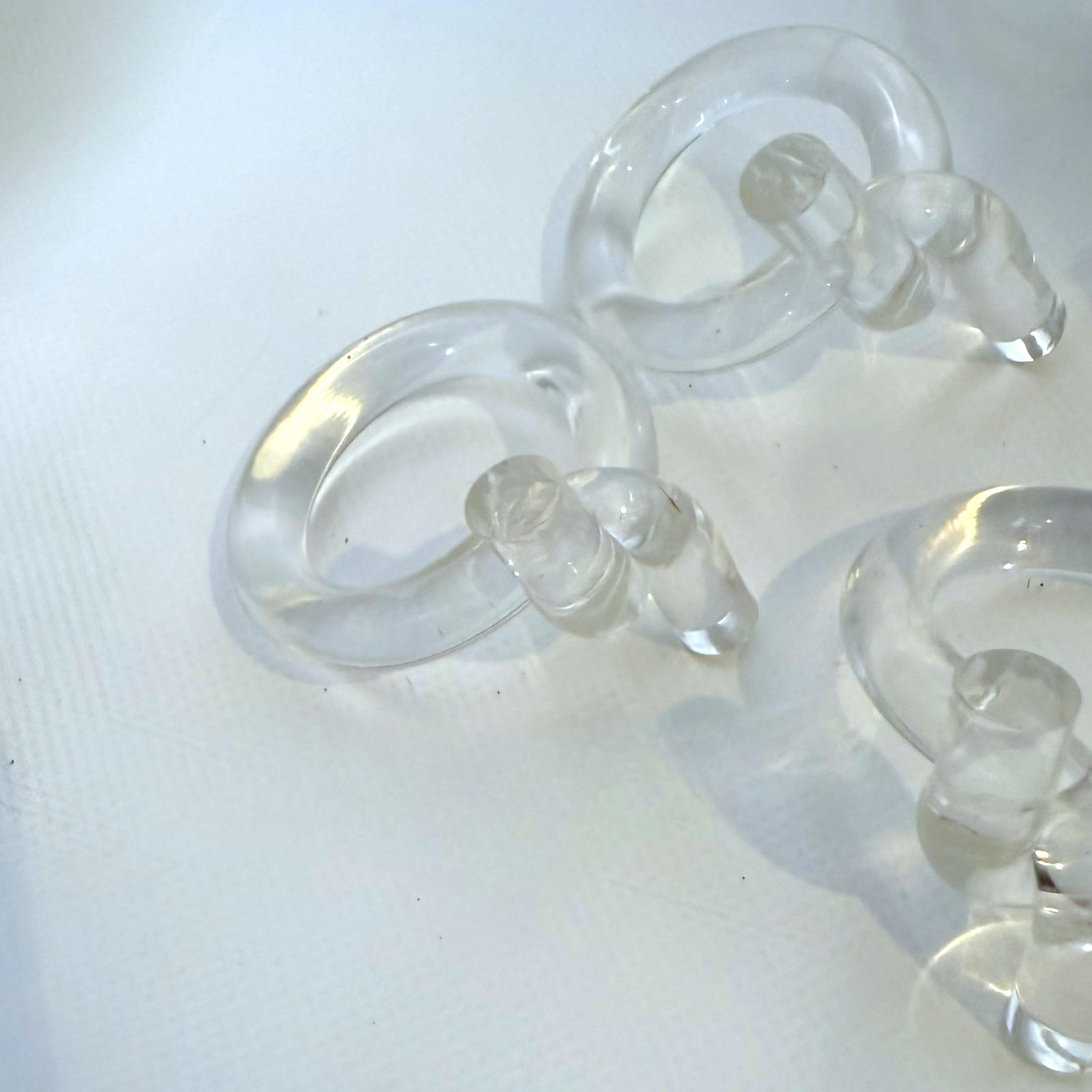 Juego de 6 servilleteros de lucita Georg Jensen Danés en venta