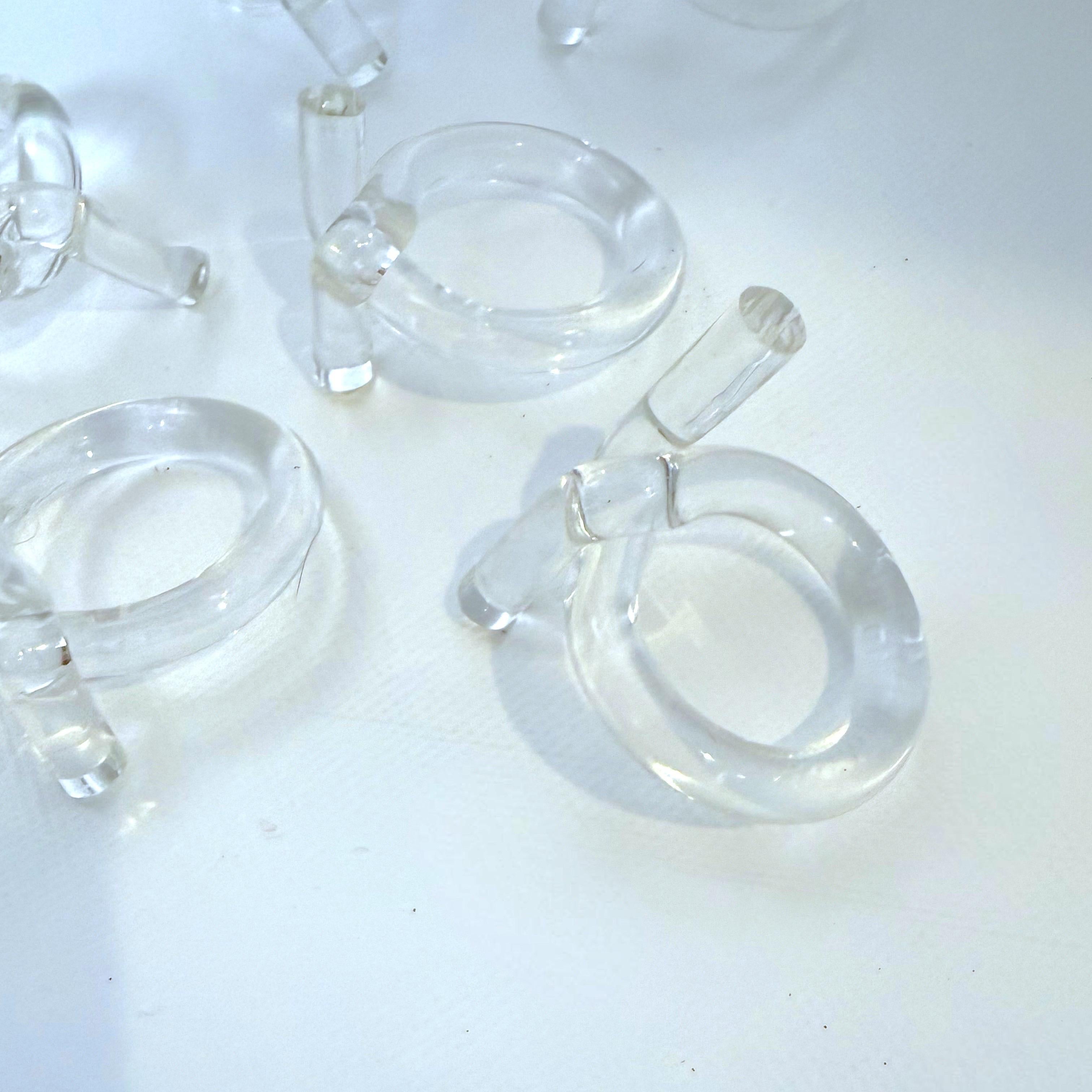 Juego de 6 servilleteros de lucita Georg Jensen Lucite en venta