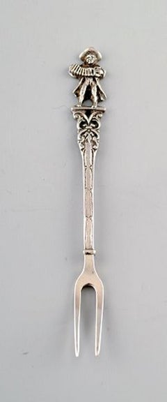 Set of 6 Herring Forks in Silver Denmark, circa 1940s