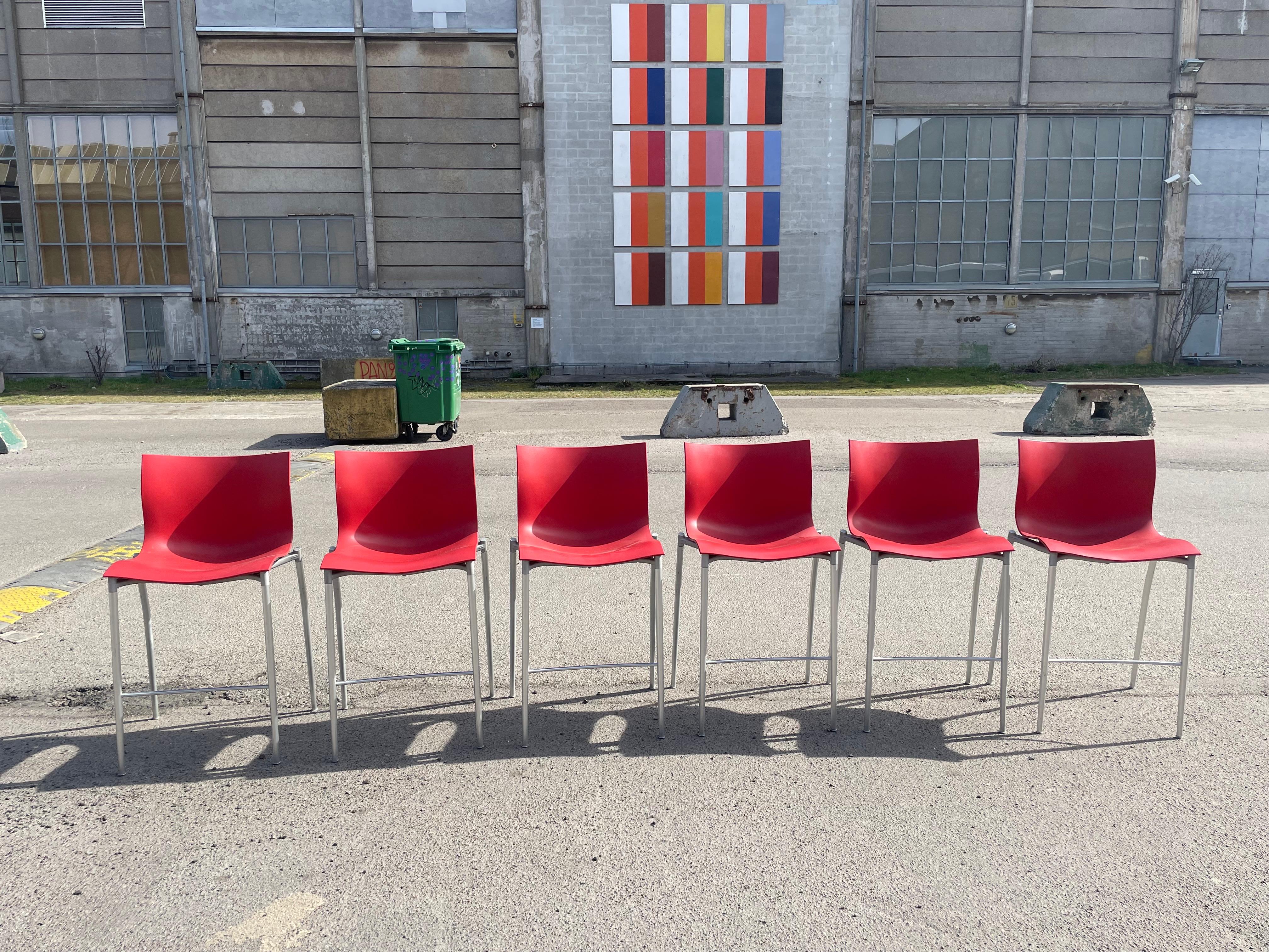 A set of 6 Italian Philippe Starck stackable barstools from 1999, Outdoor/Indoor For Sale 2