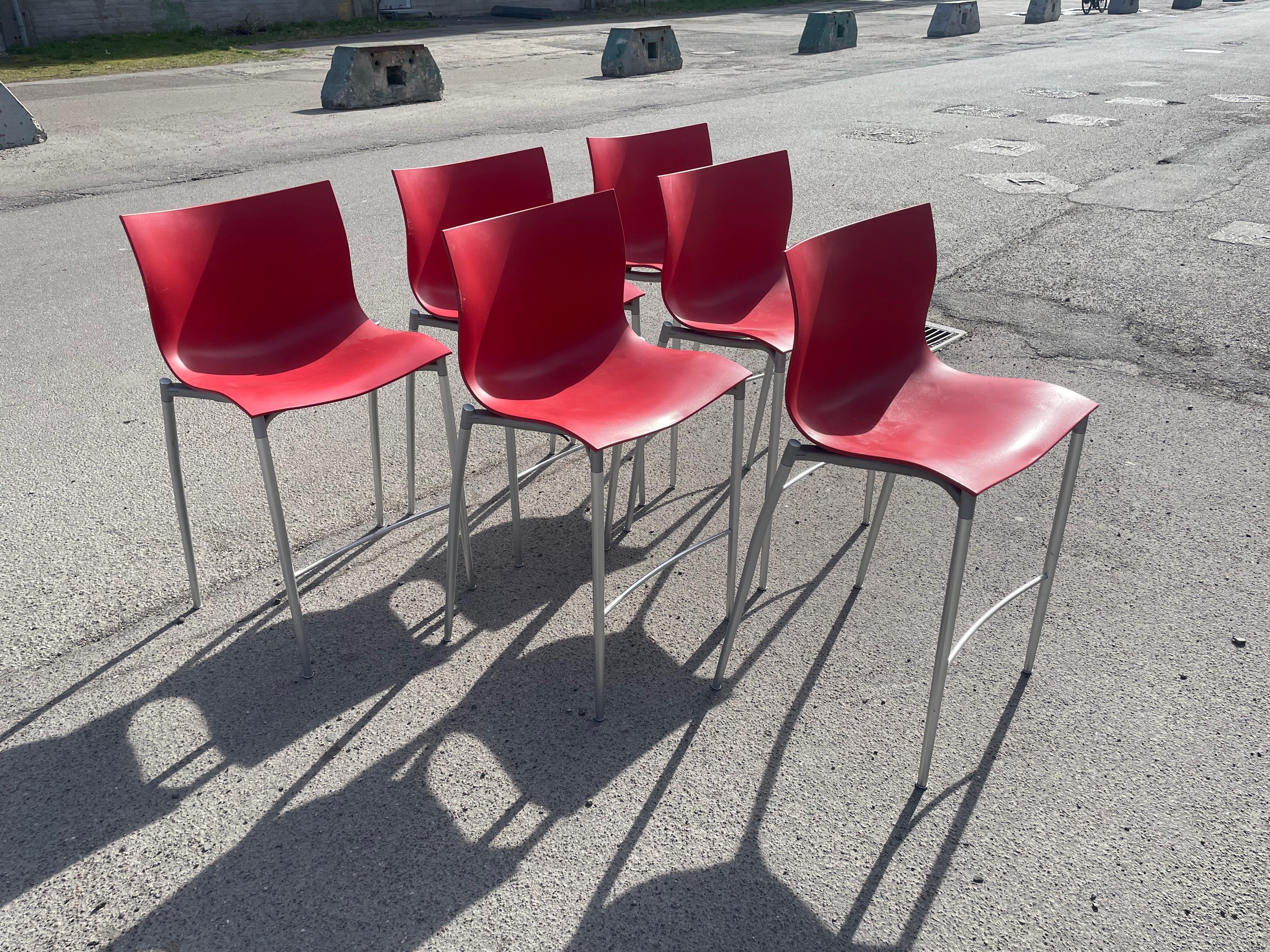 A set of 6 Italian Philippe Starck stackable barstools from 1999, Outdoor/Indoor For Sale 3