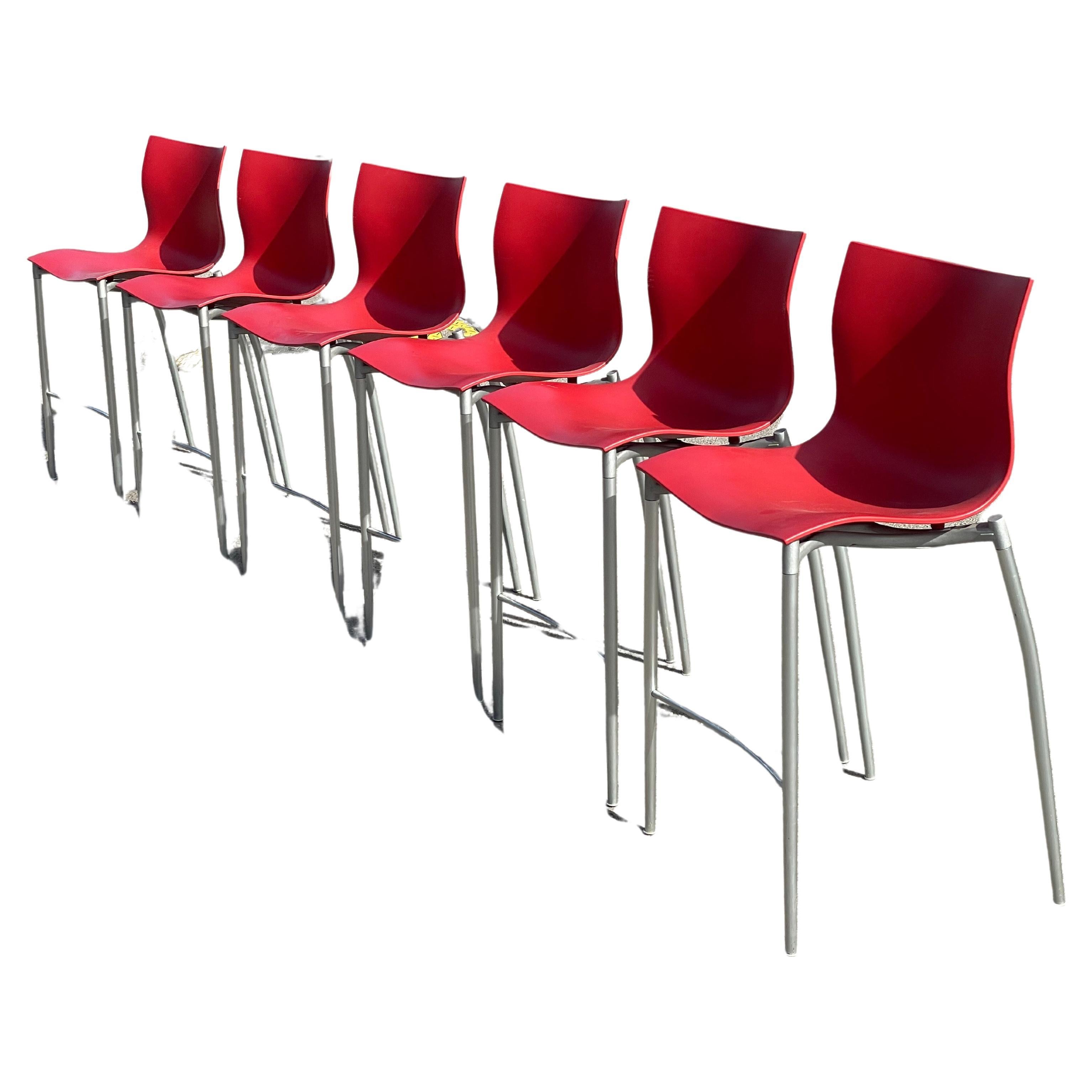 A set of 6 Italian Philippe Starck stackable barstools from 1999, Outdoor/Indoor For Sale