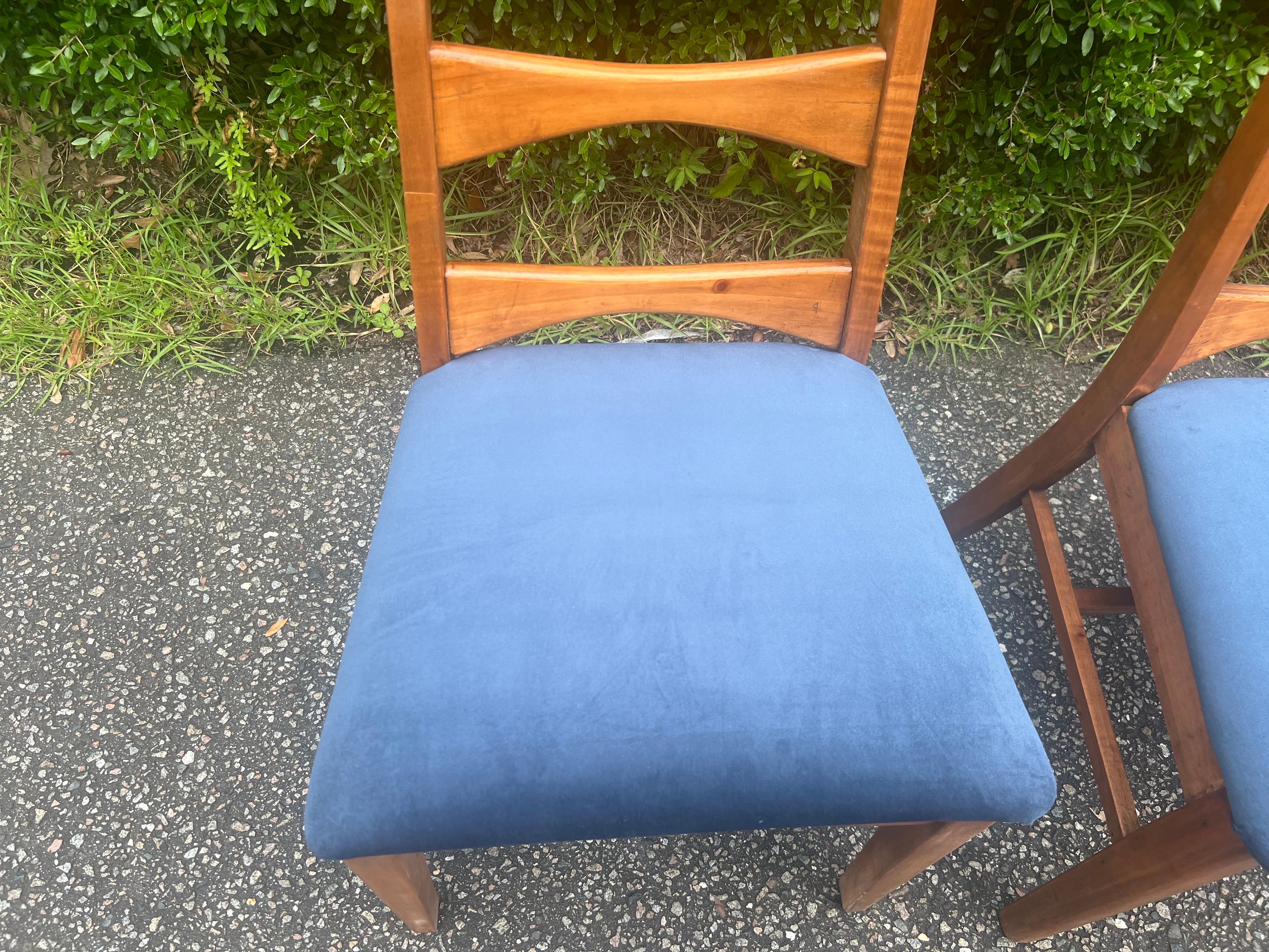 A set of 6  Mid-Century Modern Ladder Back/ Cat Eye Dining Chairs 9