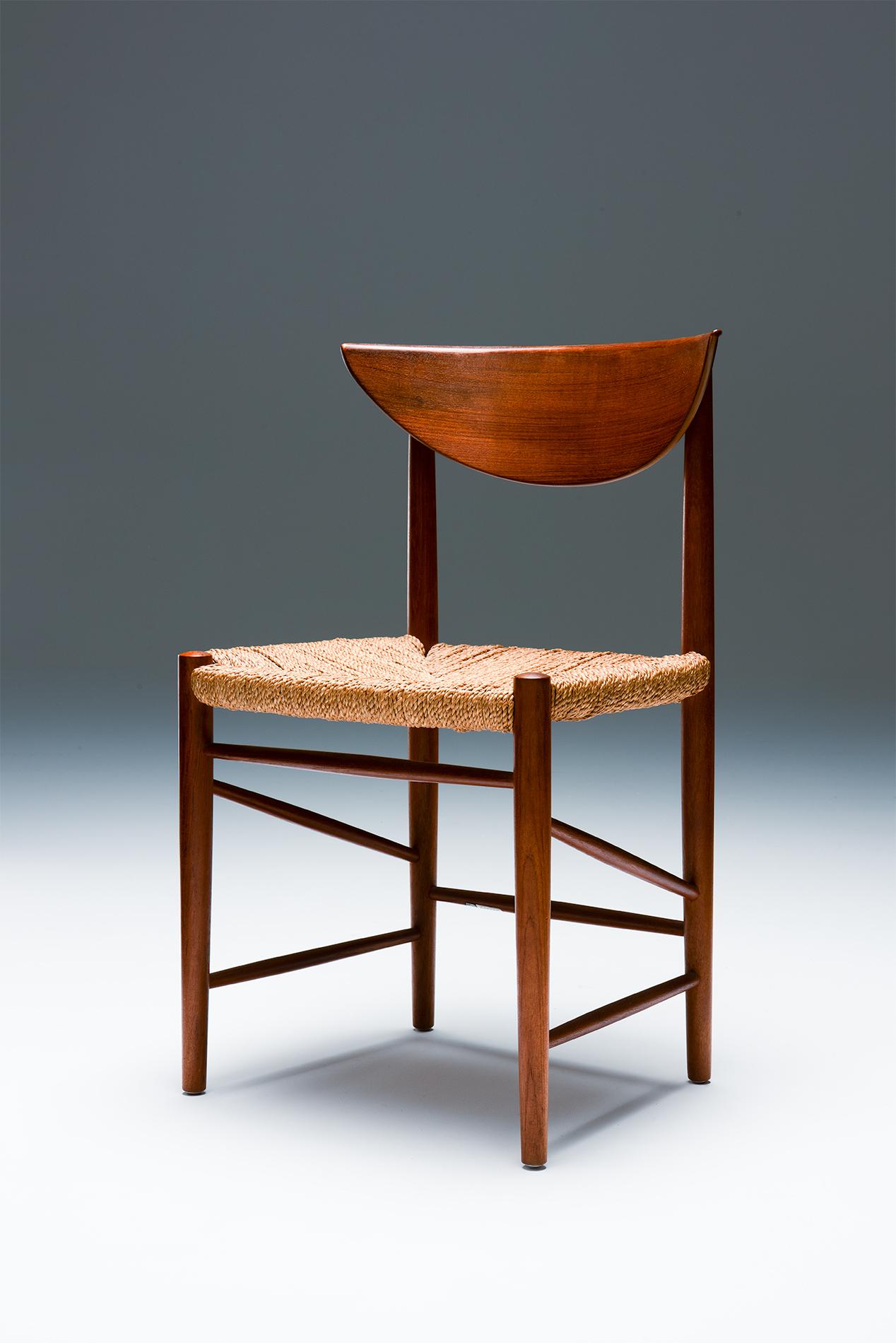 Mid-Century moderno Un set di 6 sedie 'MODEL 316' -  Peter Hvidt & Orla Mølgaard Nielsen in vendita