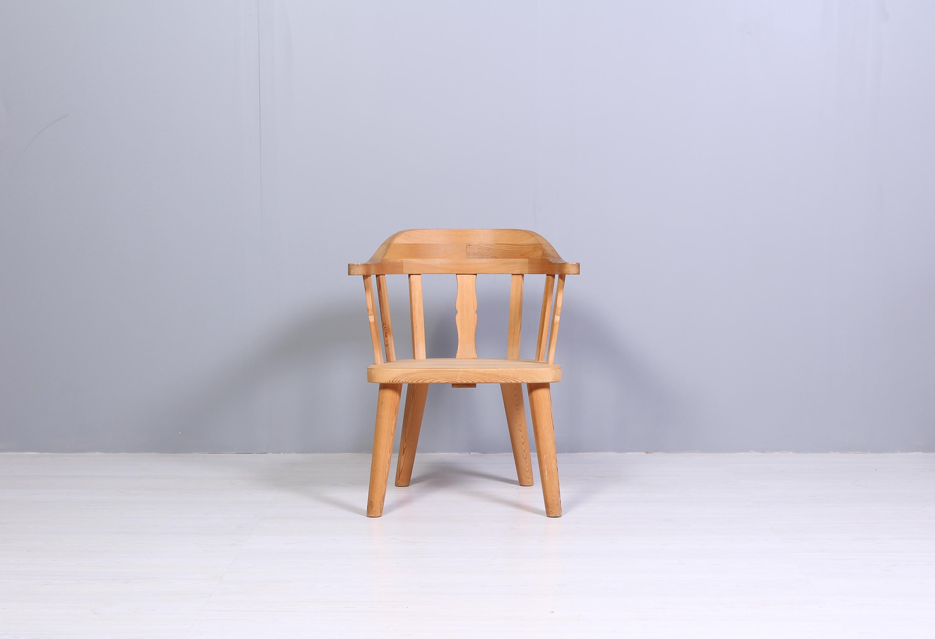 Set of 6 Norwegian Solid Pine Chairs by Krogenäs, 1960s 3