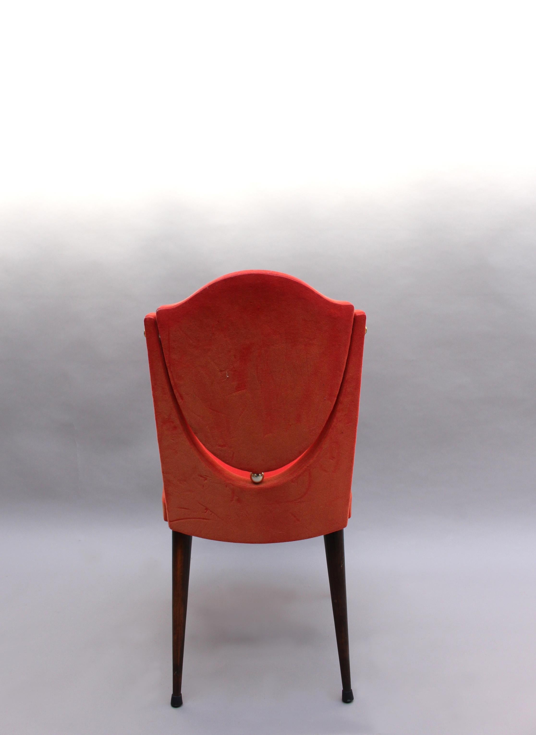 Set of 6 Unusual French 1960s Dining Chairs For Sale 2
