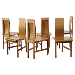 Set of 6 ‘Vela’ Chairs Designed by Enzo Mari for Driade, 1980