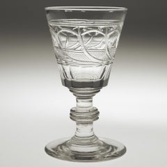 A Set of 6 Very Fine English Cut Glass Dram Glasses, c1880