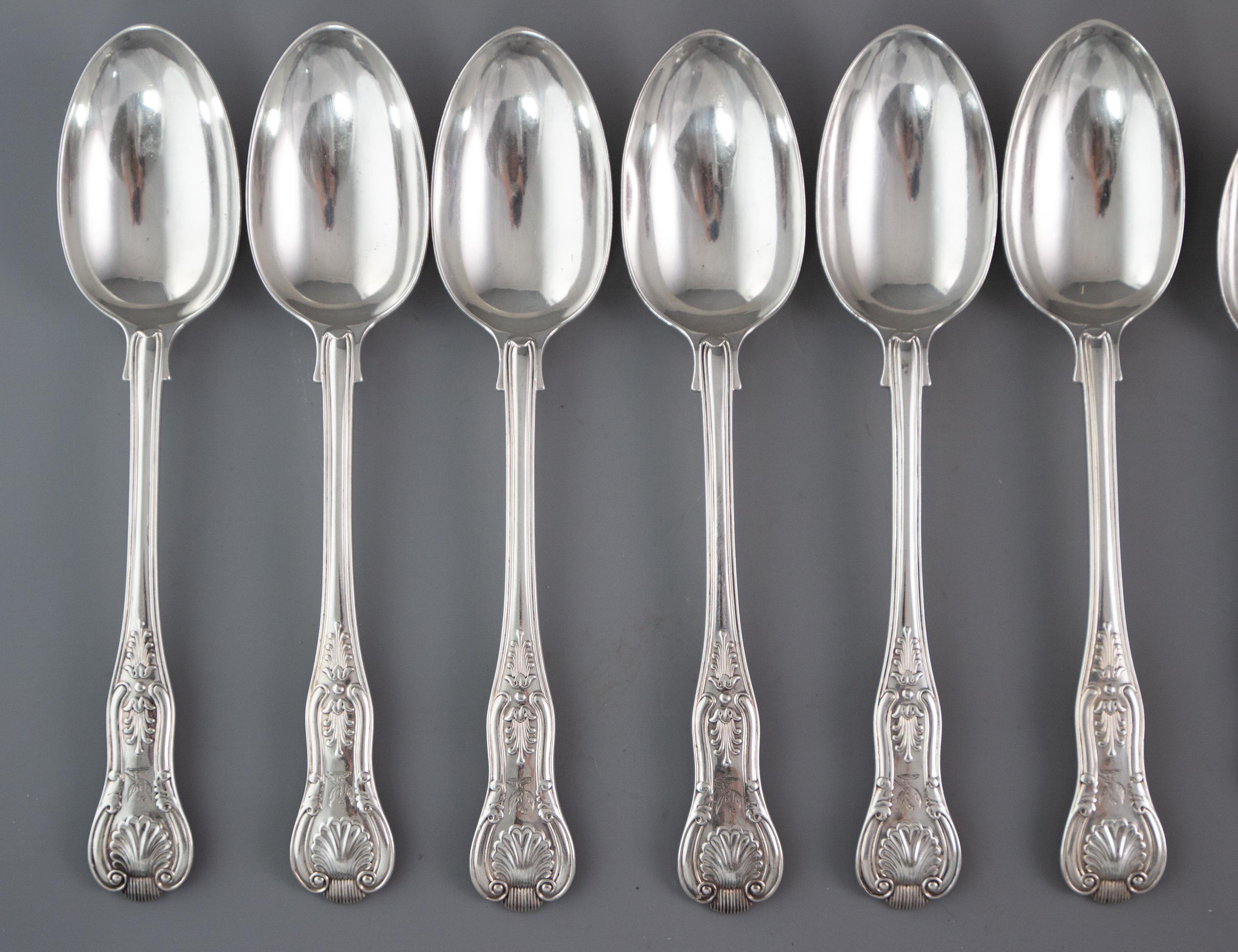 kings pattern silver cutlery for sale