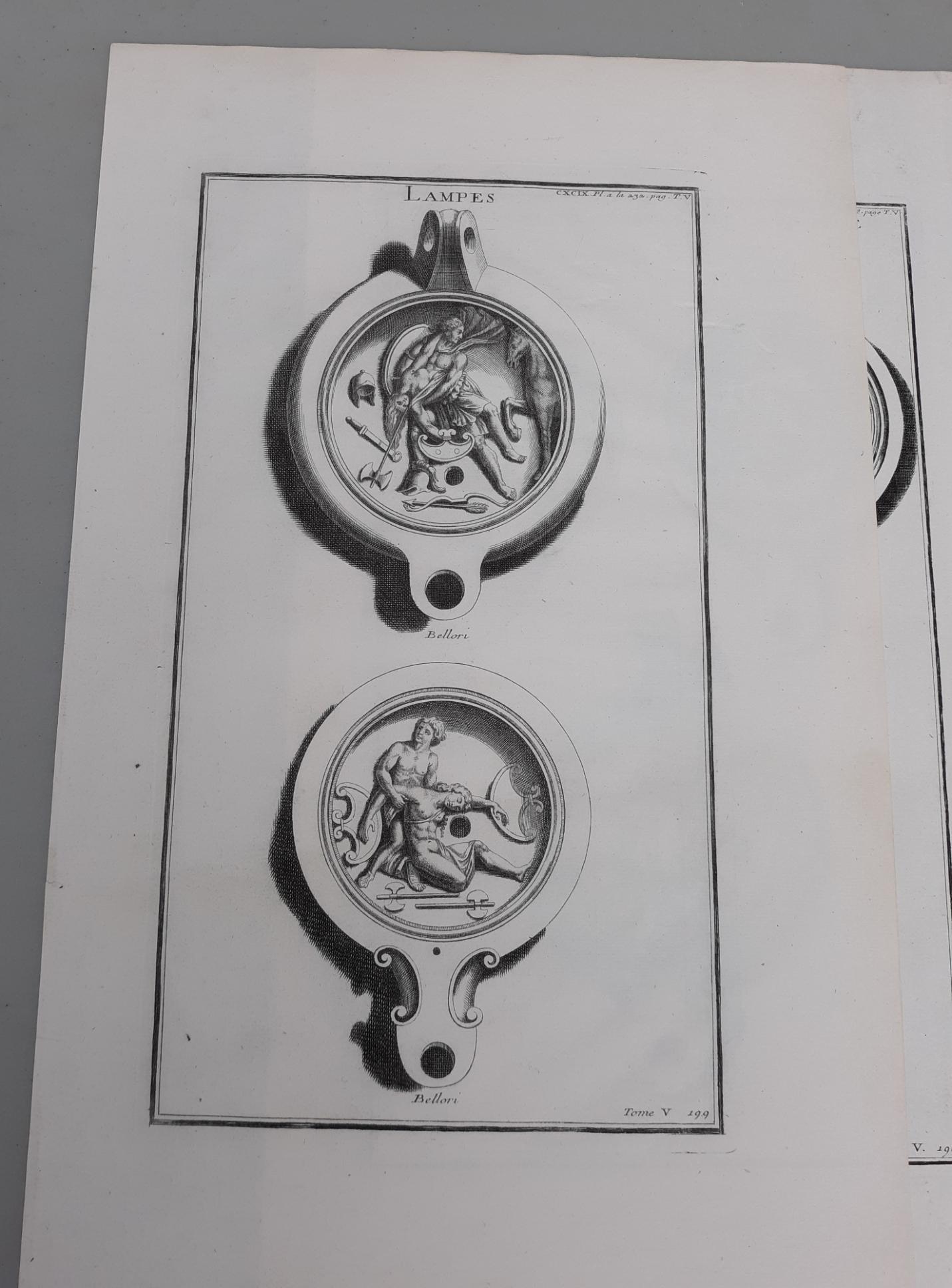 Set of 8 18th Century French Copper Engravings Prints of Oil Lamps For Sale 3