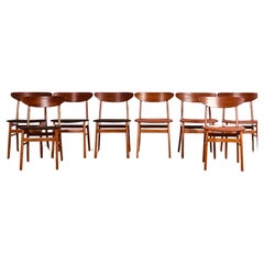 A Set Of 8 Chairs By Farstrup In Teak, Made In Denmark