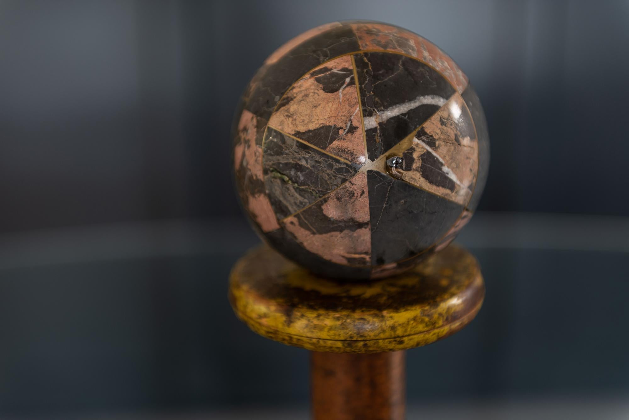 Set of 8 Decorative French Early 20th Century Marble Spheres Balls 12