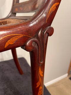 Set of 8 Early 19th Century Dutch Marquetry Dining Chairs