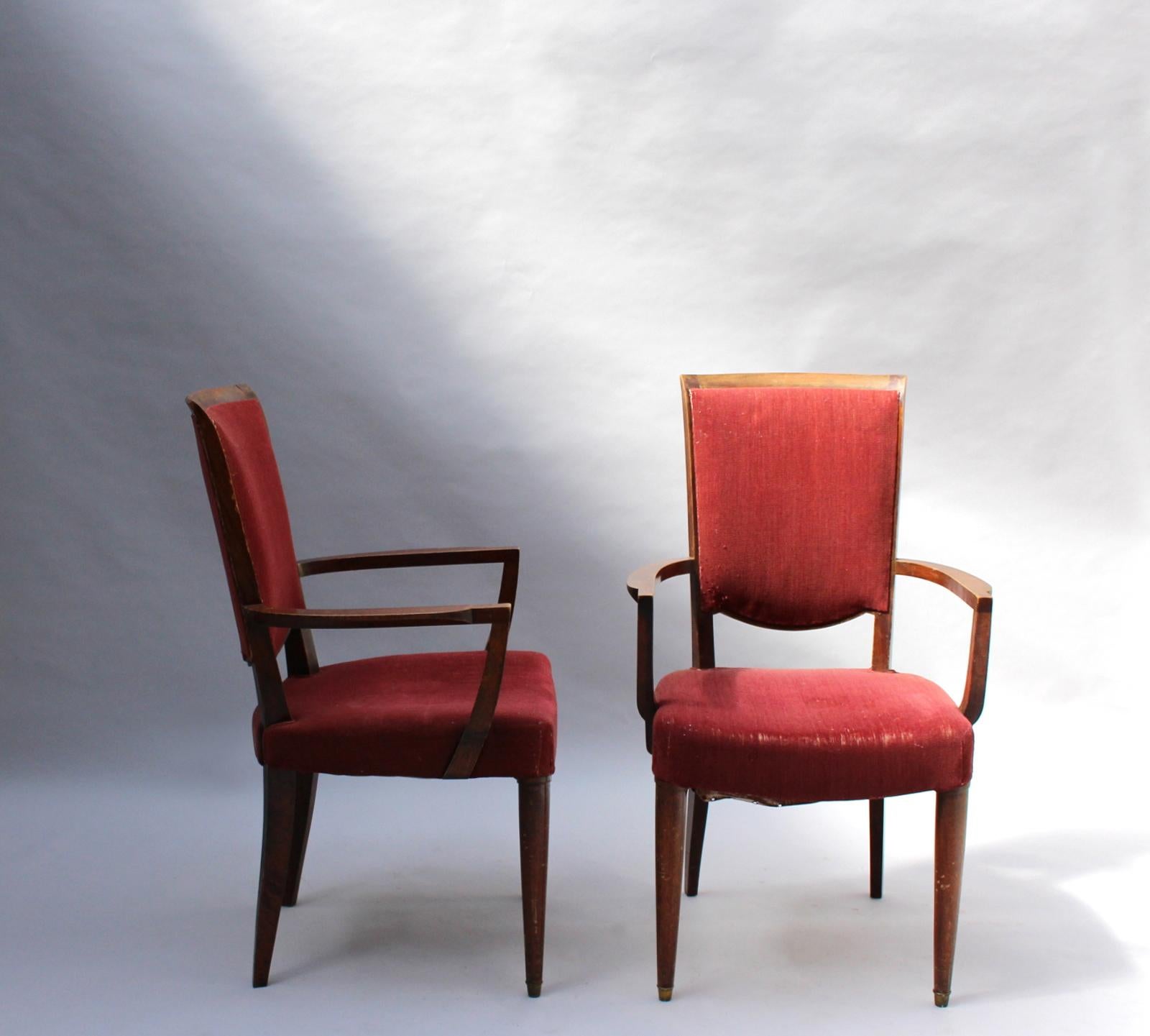 Set of 8 Fine French Art Deco Dining Chairs by Jules Leleu 3