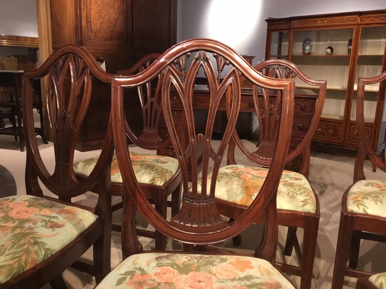 Set of 8 Georgian Mahogany Dining Chairs 1