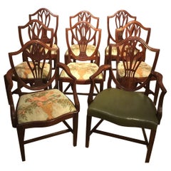 Set of 8 Georgian Mahogany Dining Chairs