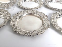Set of 8 J. E. Caldwell Sterling Silver Bread or Cake Plates