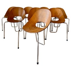 A set of 8 mid century modern Italian “Medea” chairs, by Vittorio Nobili 1950s