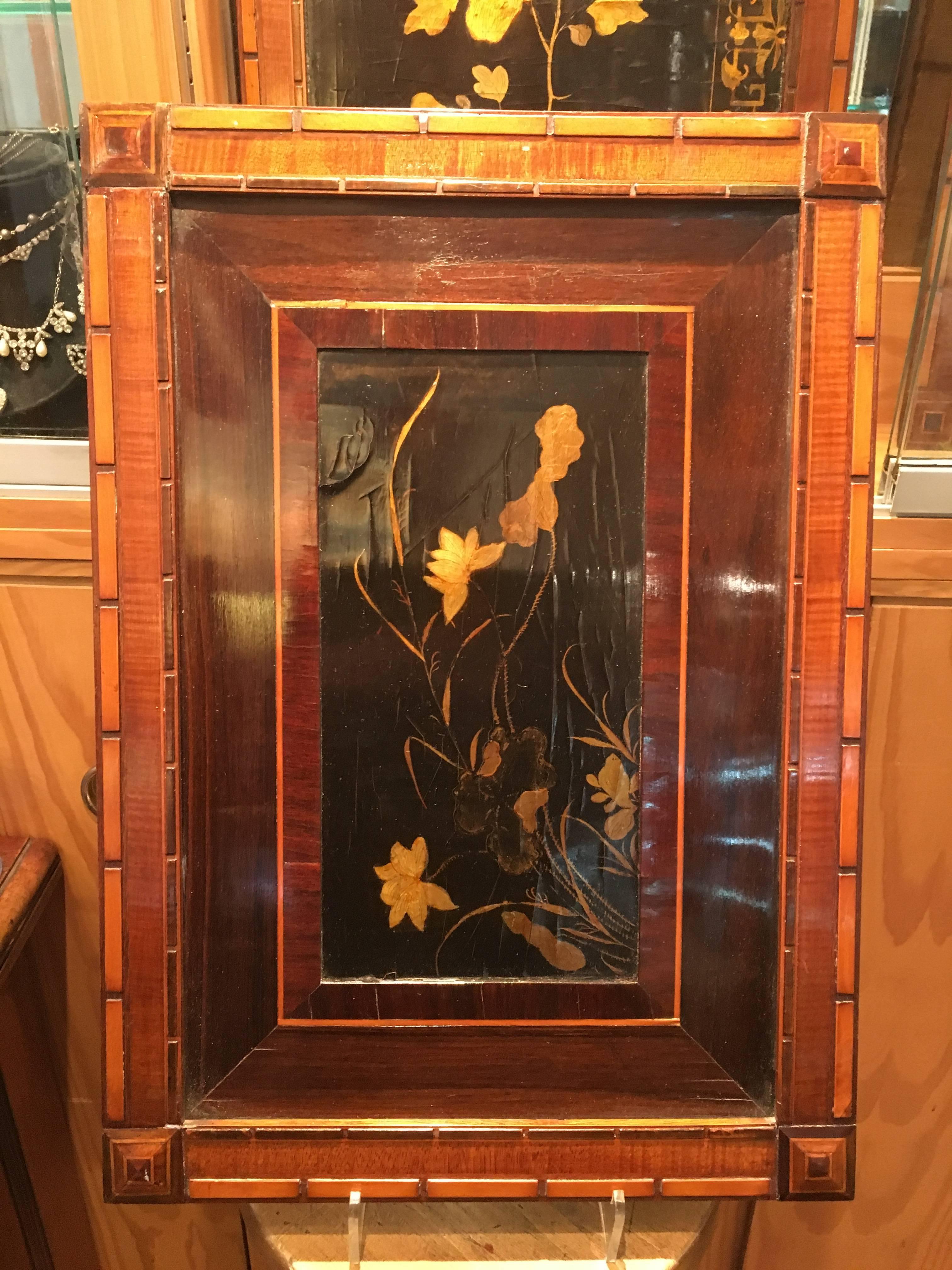 Early 20th Century Set of Eight Chinese Export Lacquer Panels from a Cruise Ship For Sale