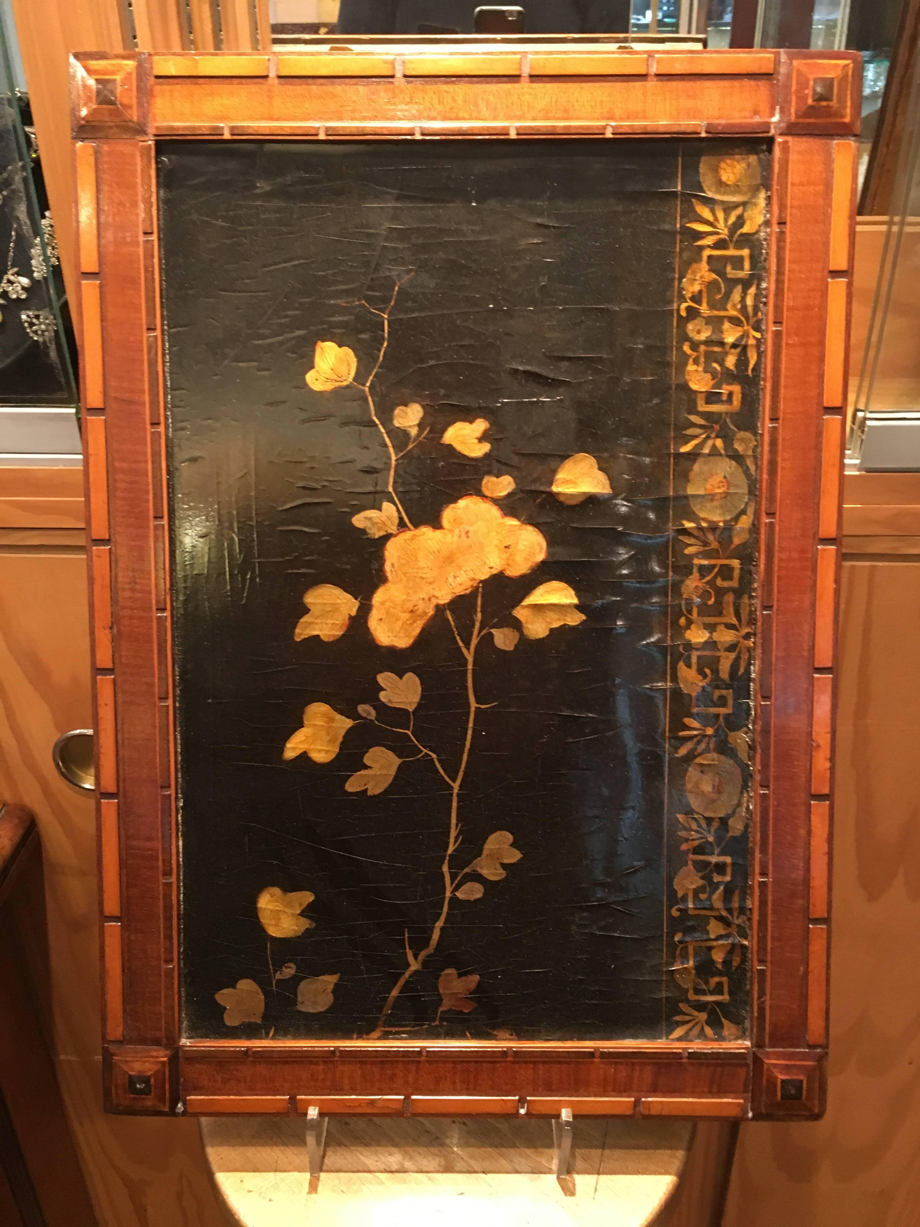 Set of Eight Chinese Export Lacquer Panels from a Cruise Ship For Sale 2