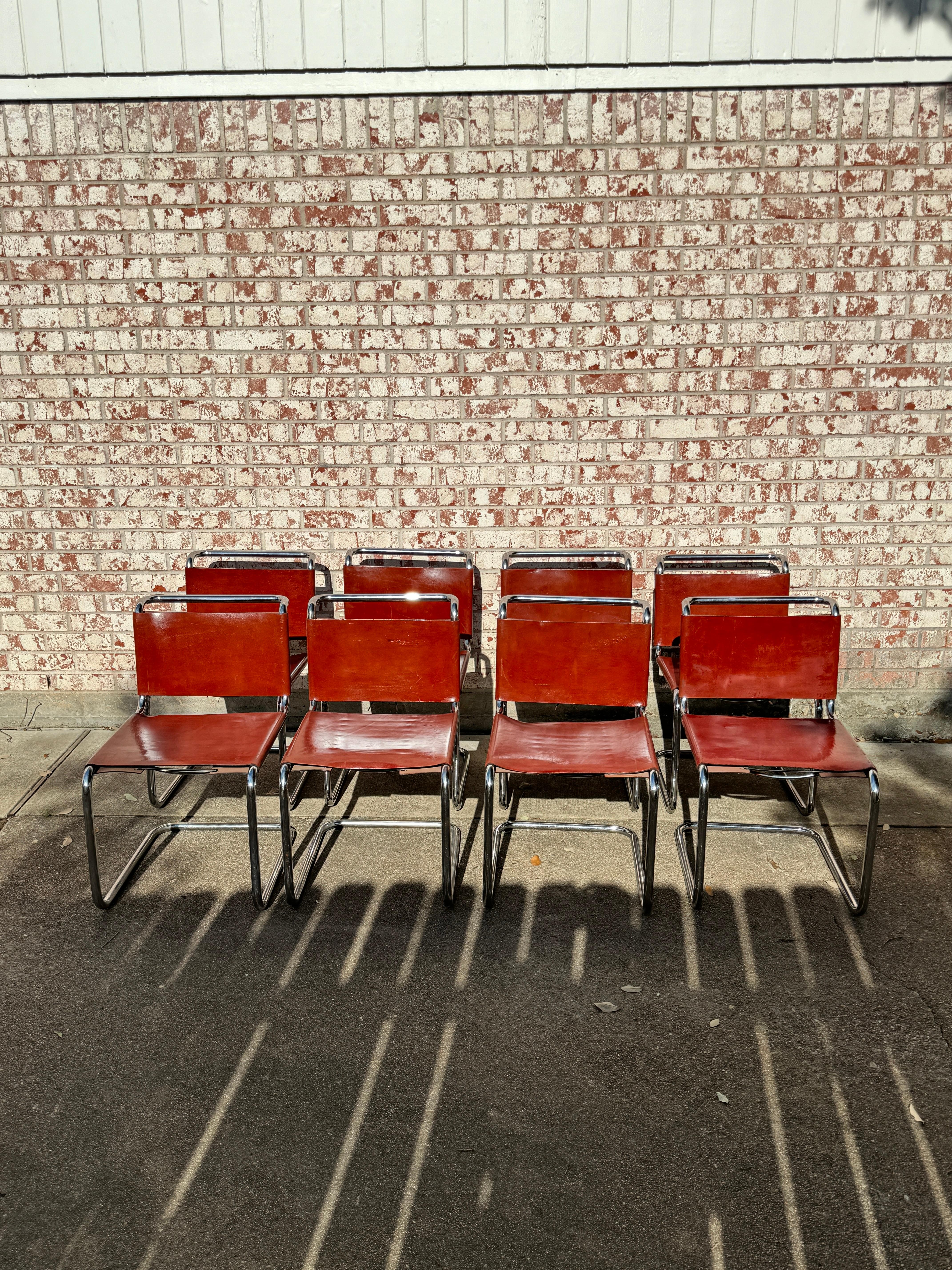 A set of 8 original Spoleto b33 chairs for Knoll, circa 1970s For Sale 4