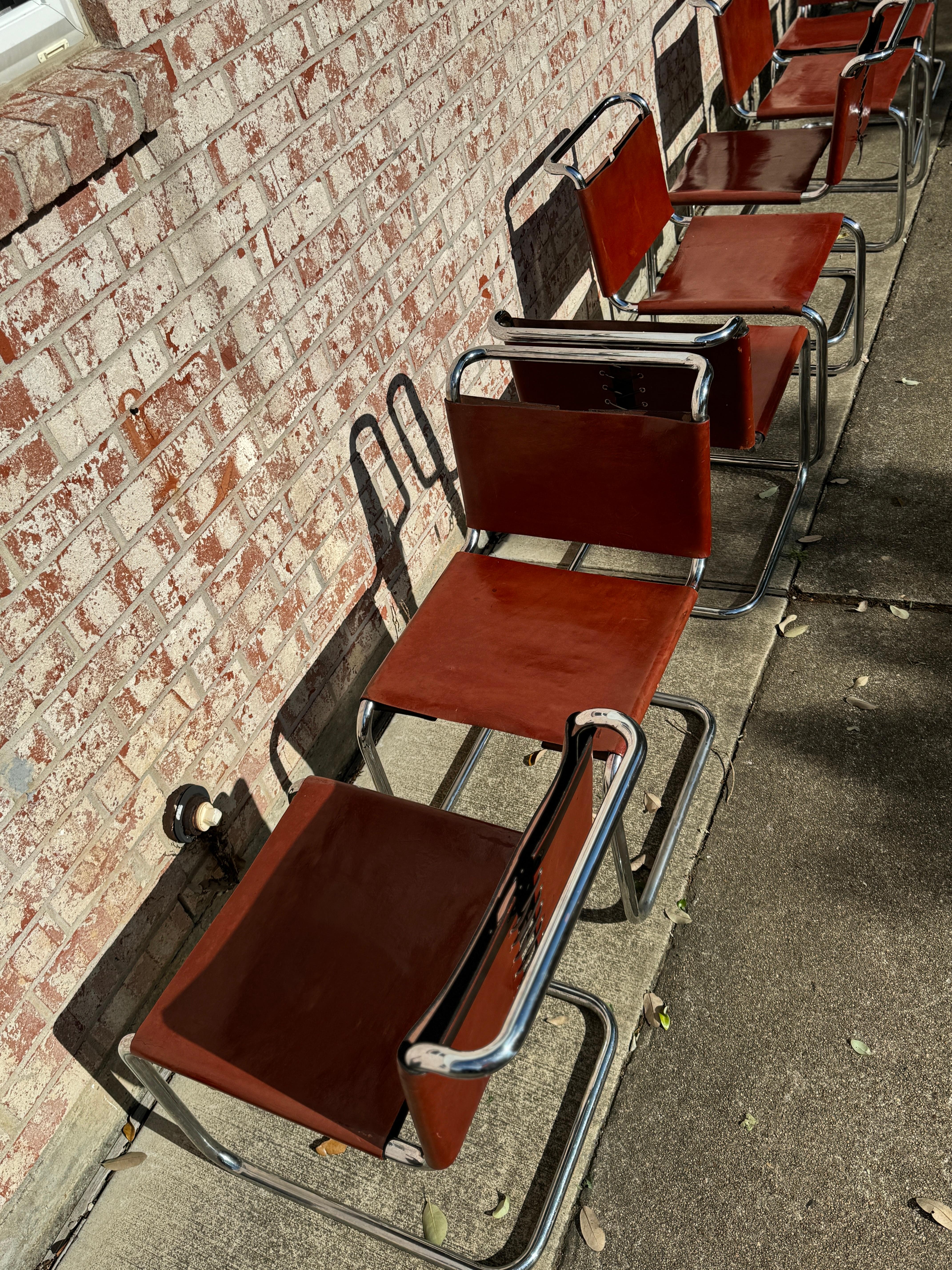 A set of 8 original Spoleto b33 chairs for Knoll, circa 1970s For Sale 10