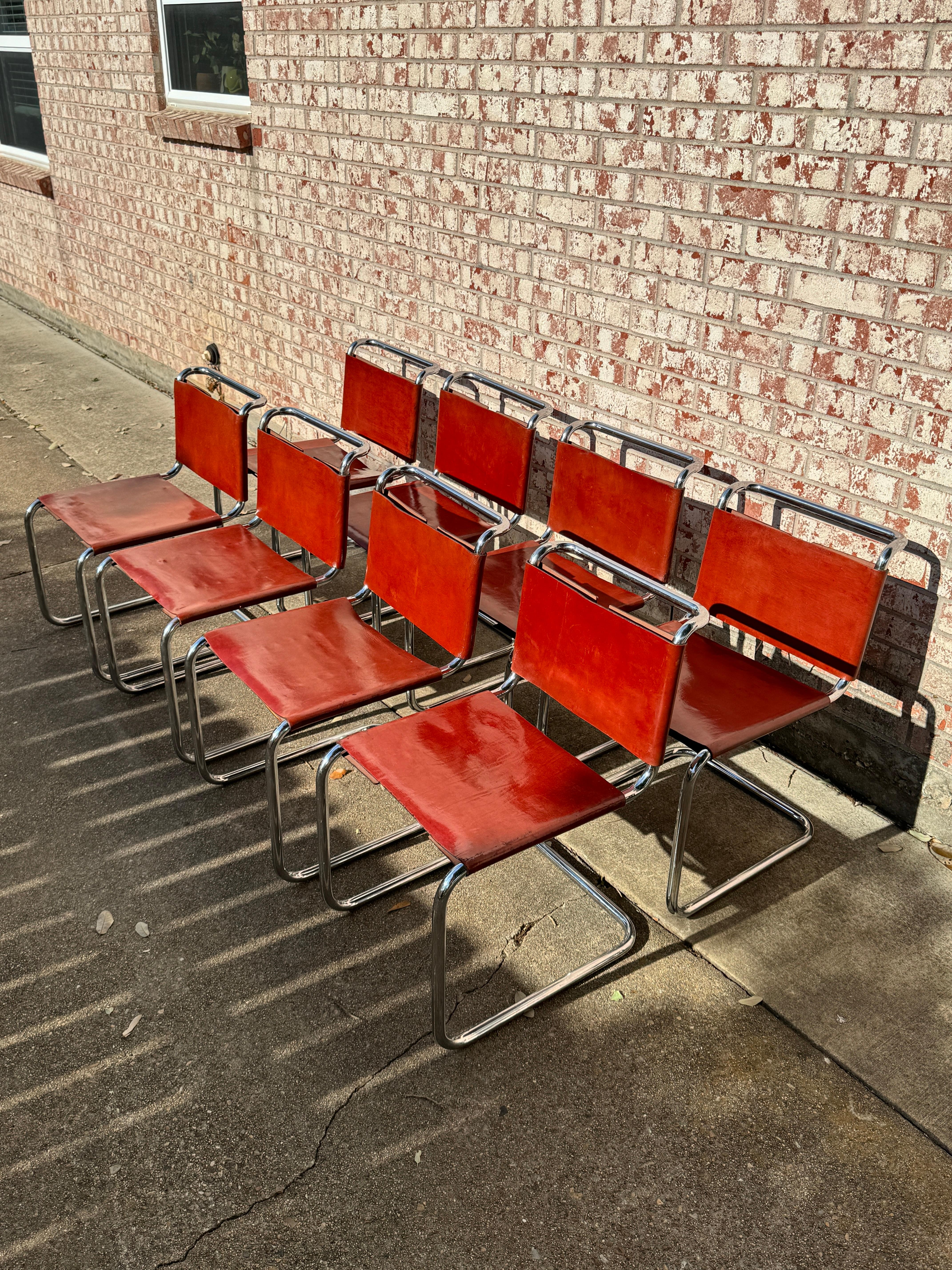 A set of 8 original Spoleto b33 chairs for Knoll, circa 1970s For Sale 2