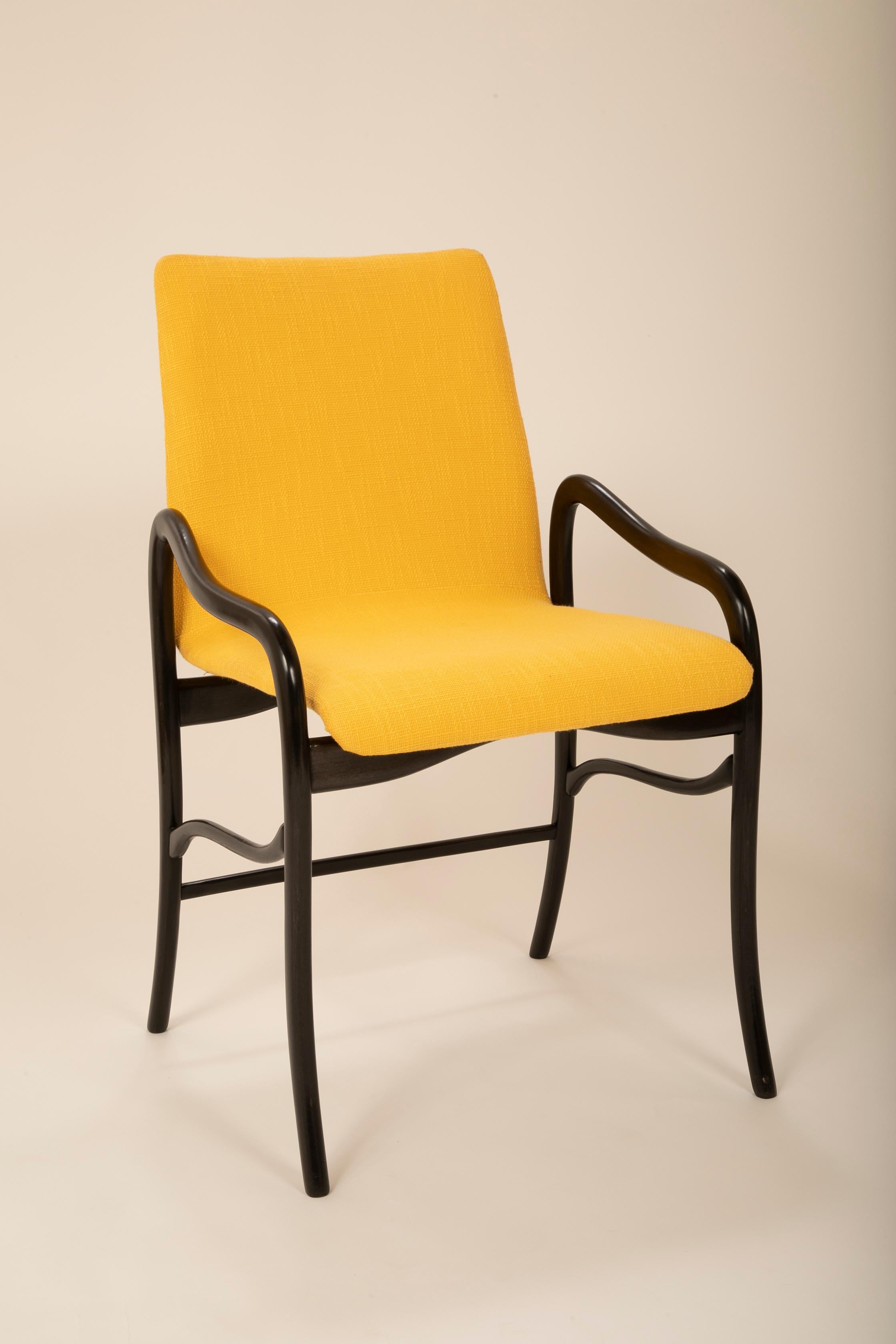 Modern Set of 8 Sculptural Italian Dining Chairs Attributed to Malatesta & Mason For Sale