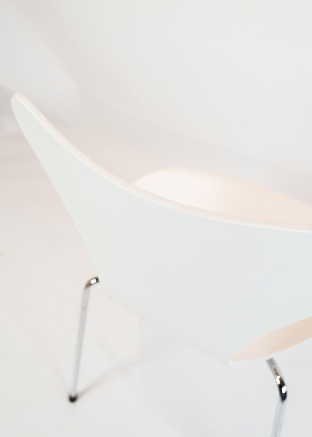 Danish Set of 8 Seven Chairs, Model 3107, Designed by Arne Jacobsen
