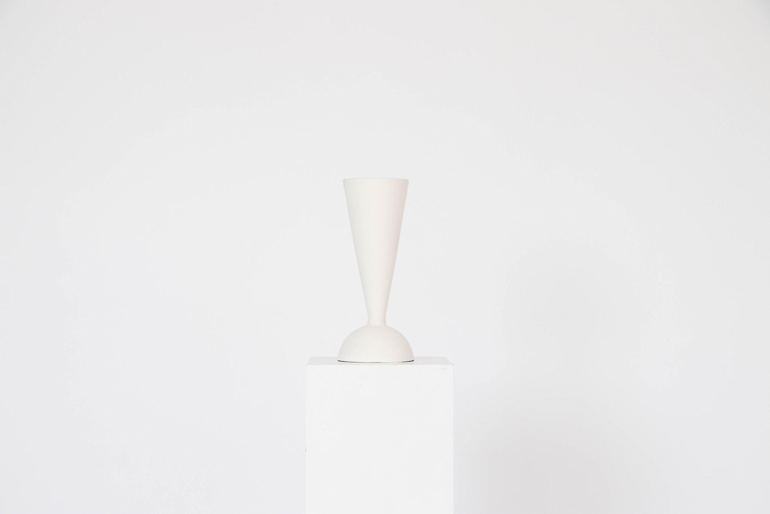 Modern Set of 8 White Konos Matt Vases by Valeria Vasi