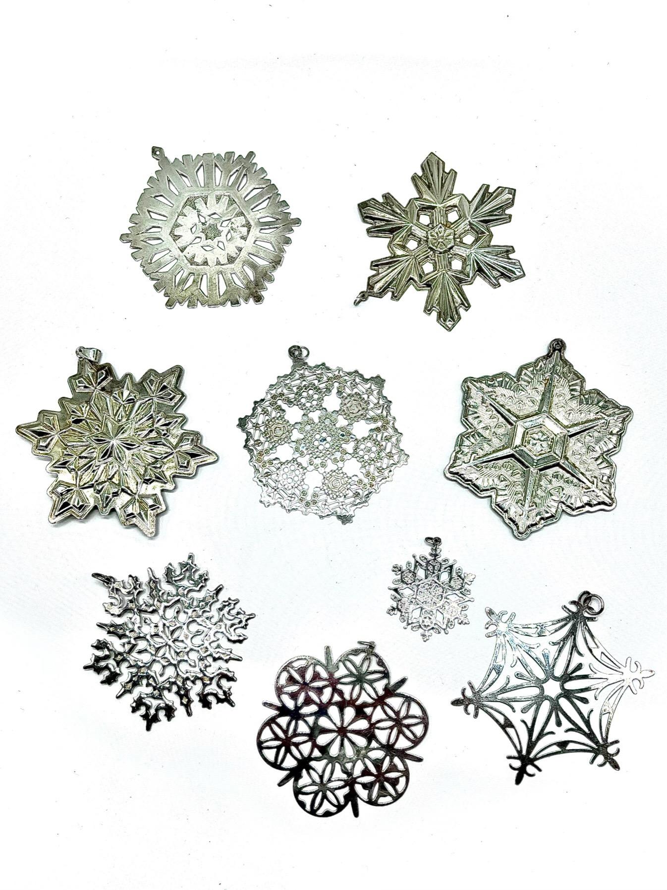 silver snowflake ornaments