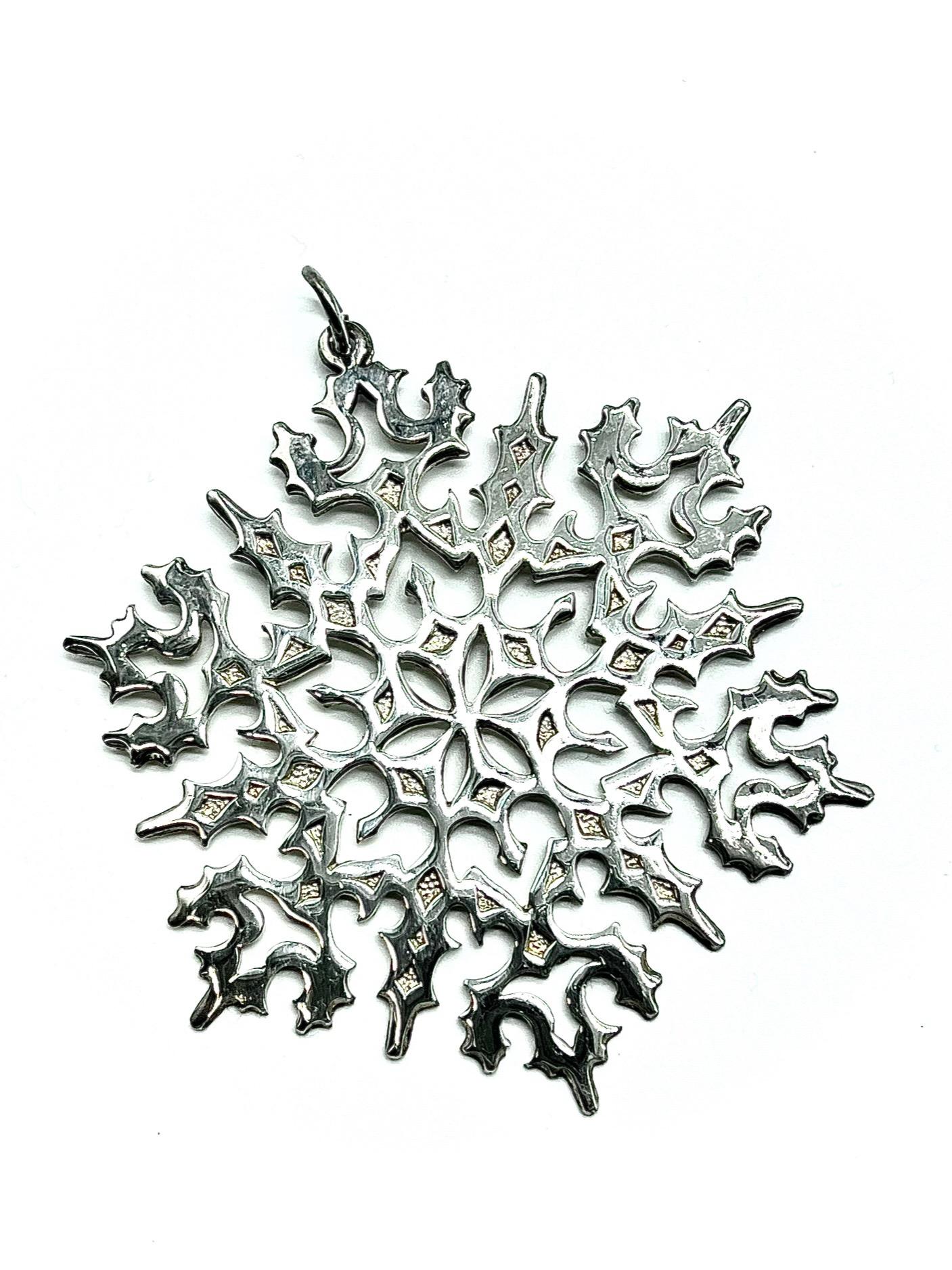 sterling silver snowflakes